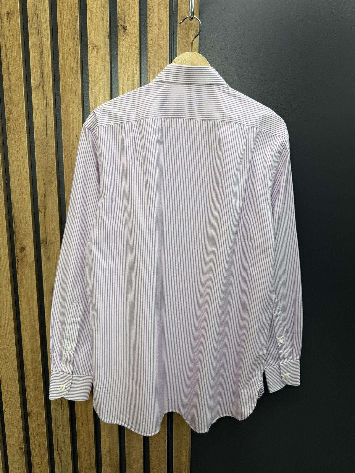 Doriani Doriani Milano Purple Striped Shirt Size 42 16 1/2 Size US L / EU 52-54 / 3 - 6 Thumbnail