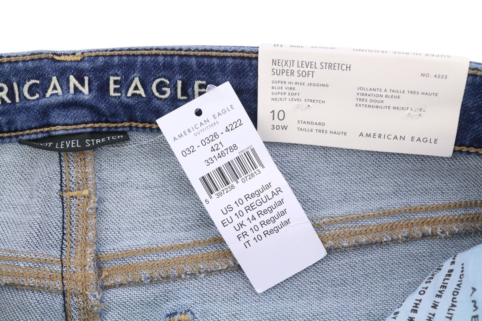American Eagle Outfitters HI-RISE JEGGING W30 Soft Stretch Jeans 88965 Size 30" / US 8 / IT 44 - 10 Thumbnail