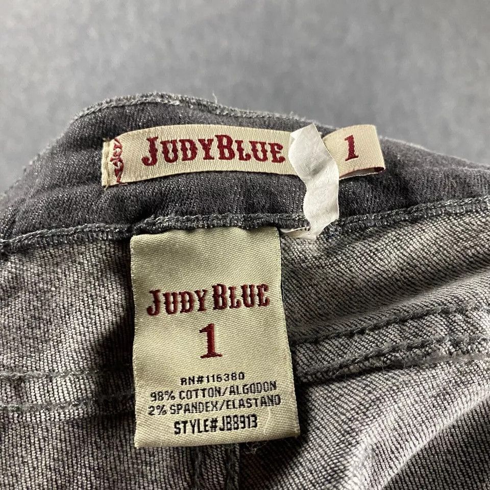 Judy Blue Judy Blue Jeans Women's 1 Charcoal Wash Straight Leg Cotton Size 26" / US 2 / IT 38 - 8 Thumbnail