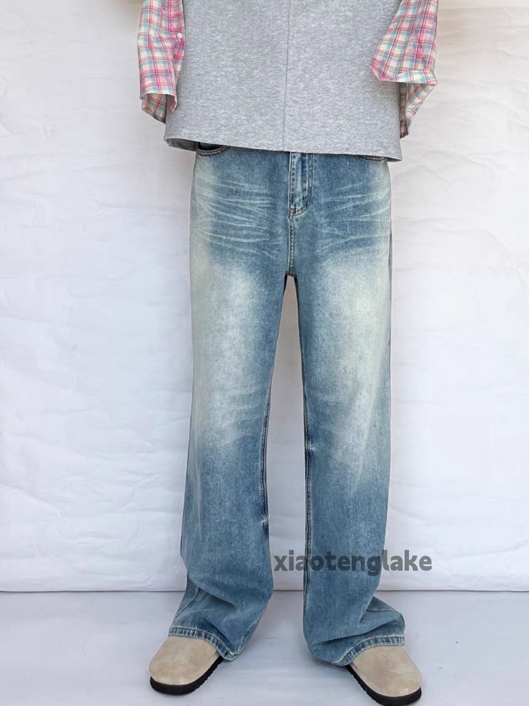 Jean × Vintage washed faded cleanfit loose baggy yuppie jeans Size US 28 / EU 44 - 4 Thumbnail