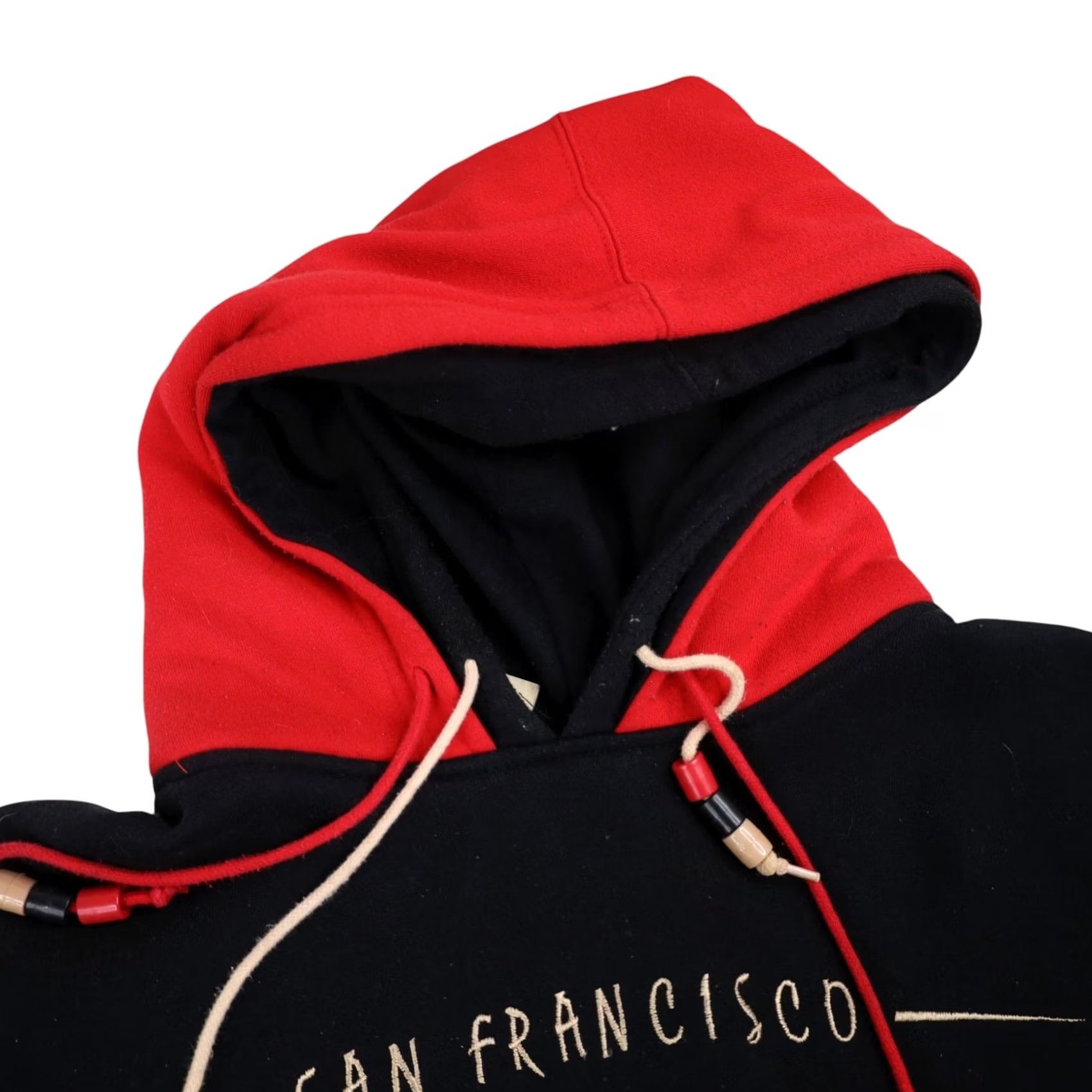 Starter VINTAGE 90s Starter San Francisco 49ers Hoodie Mens Large Double Hood Black Size US L / EU 52-54 / 3 - 7 Thumbnail