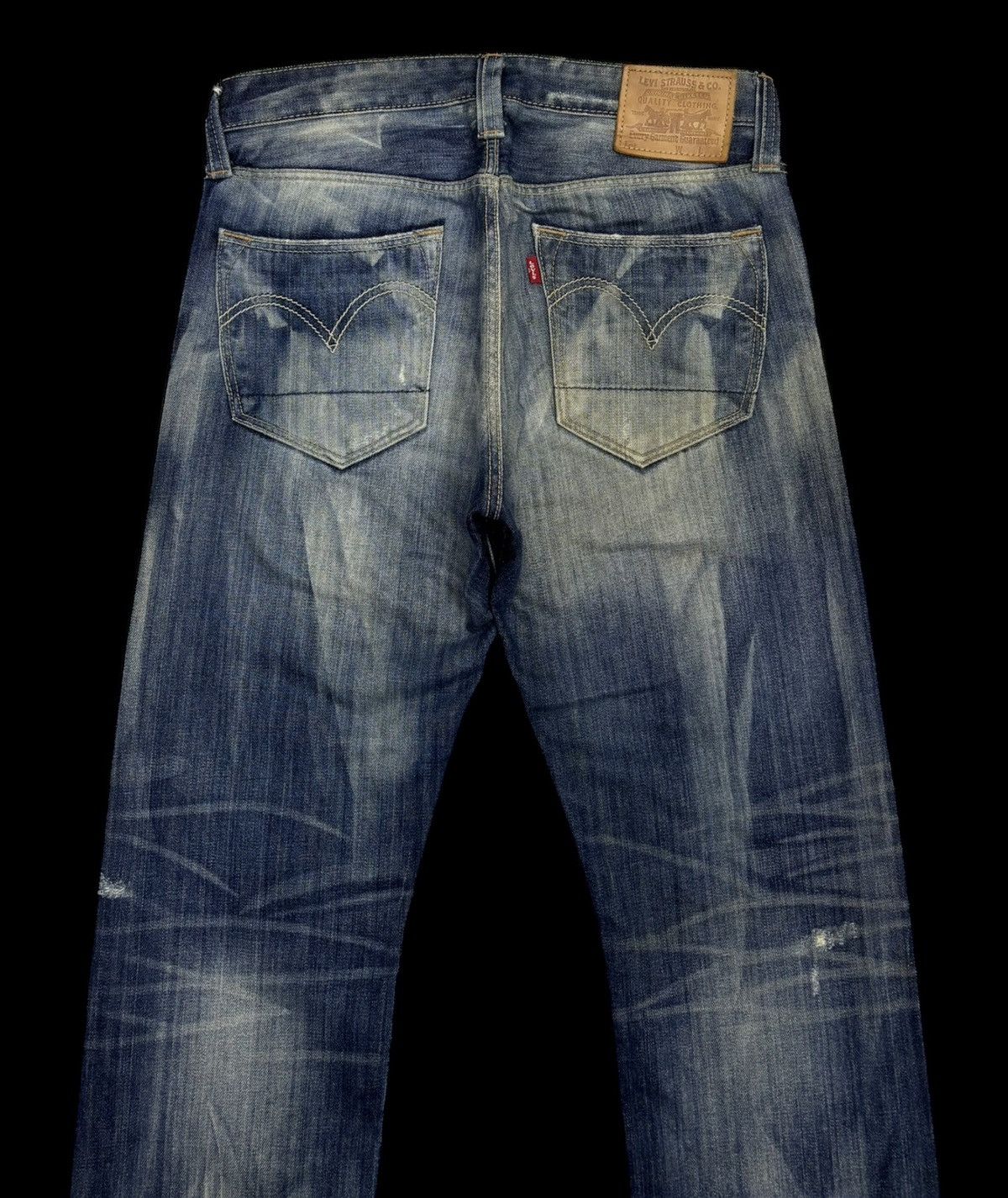 If Six Was Nine × Levi's 💥Insane💥90s Style Levis 505 Slim Straight Jean Distressed Size US 32 / EU 48 - 6 Thumbnail