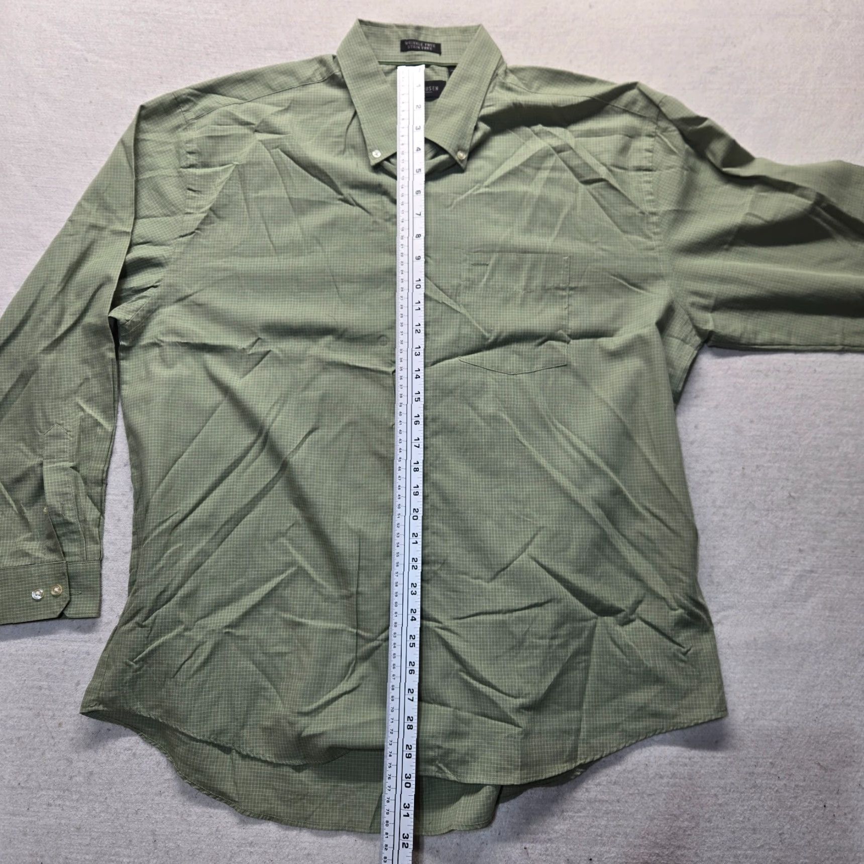 Van Heusen Van Heusen Green Geometric Button-Up Shirt Long Sleeve Adult XL Men's Size US XL / EU 56 / 4 - 6 Thumbnail