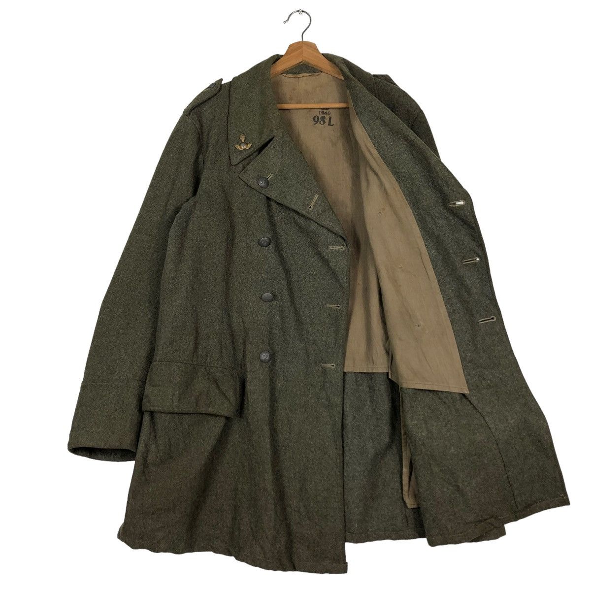 Vintage 🔥TRUE VINTAGE 1940 HEAVY LONG COATS JACKET WORLD WAR II Size US M / EU 48-50 / 2 - 12 Thumbnail