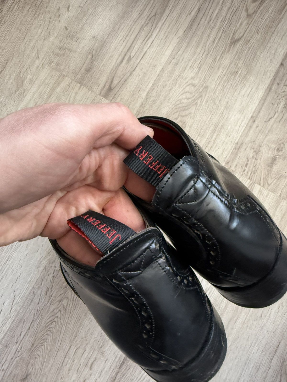 Jeffery West Jeffery West “Oldman” Black Leather Brogue Chukka Boots Size US 10 / EU 43 - 4 Thumbnail