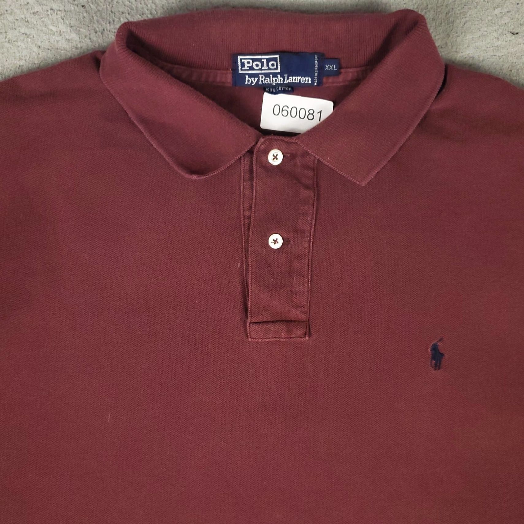 Ralph Lauren VINTAGE Ralph Lauren Polo Shirt Mens 2XL Red Solid Long Sleeve Button Collar Logo Classic Preppy Mens Size US XXL / EU 58 / 5 - 2 Thumbnail