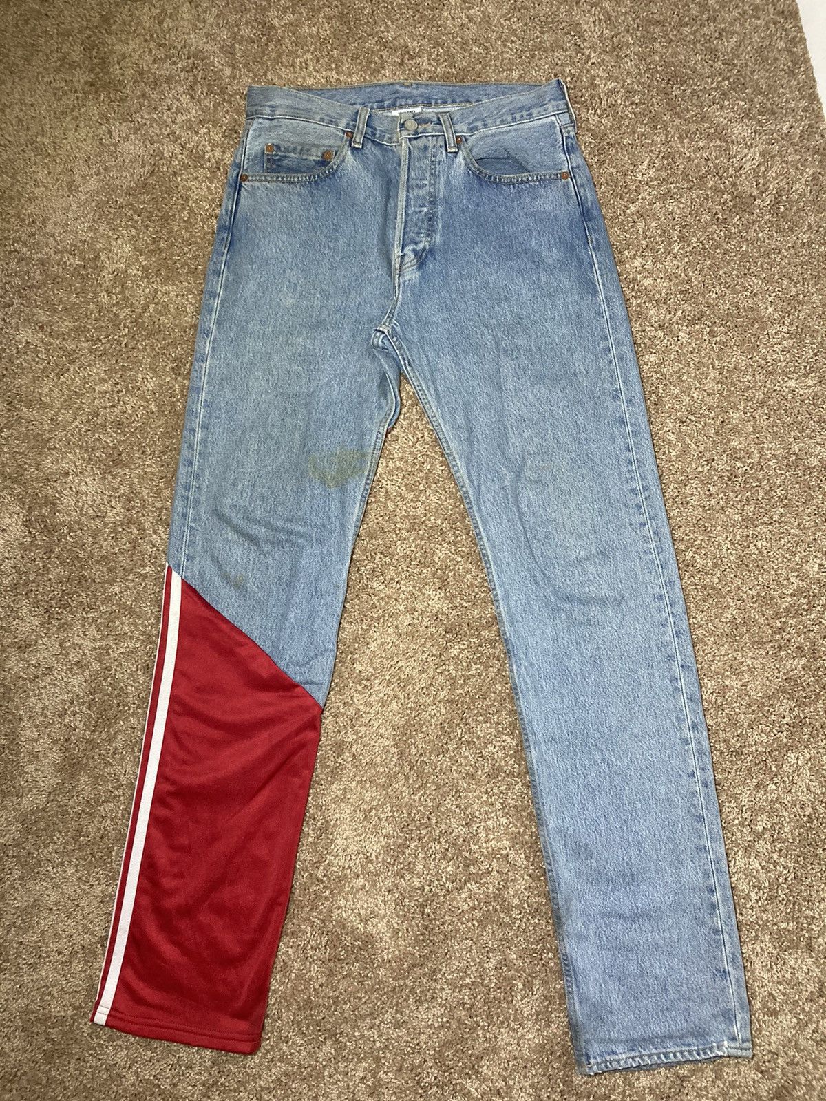 Levi's × Vetements SS19 Vetements Levi's Sport Jeans Track Split Hybrid 2019 DG Size US 28 / EU 44 - 2 Thumbnail
