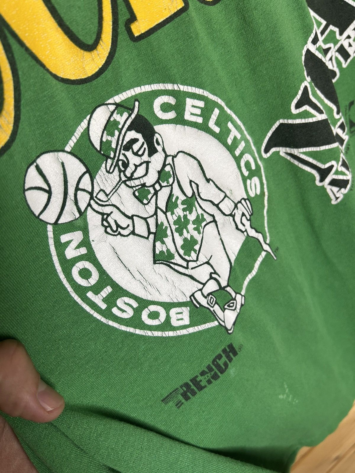 NBA Vintage 1991 Boston Celtics single stitch t shirt Size US XL / EU 56 / 4 - 6 Thumbnail