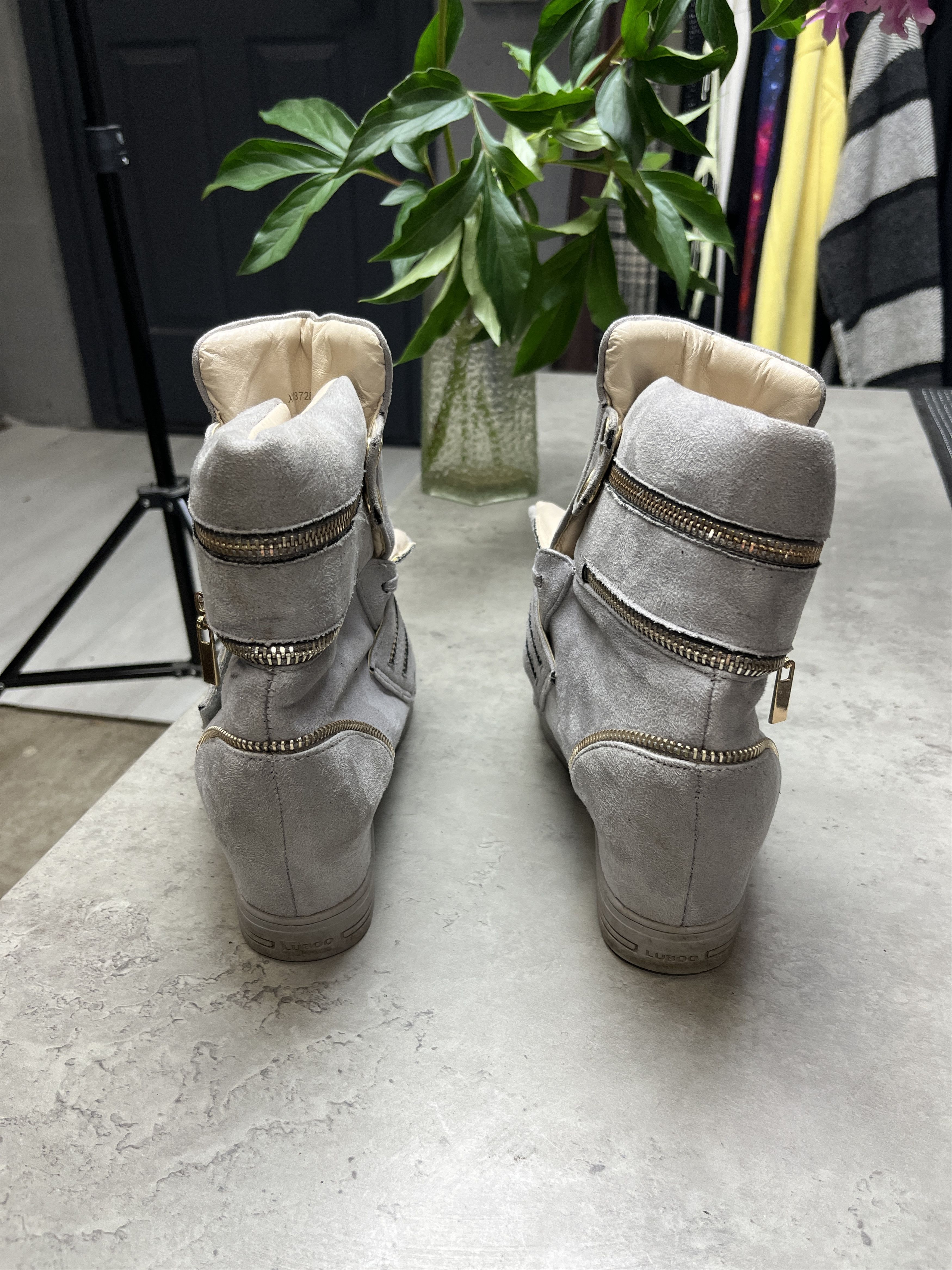 Other 2000s LUBOO SUEDE VELCRO WEDGE SNEAKERS - 5119 Size US 7 / EU 40 - 5 Thumbnail