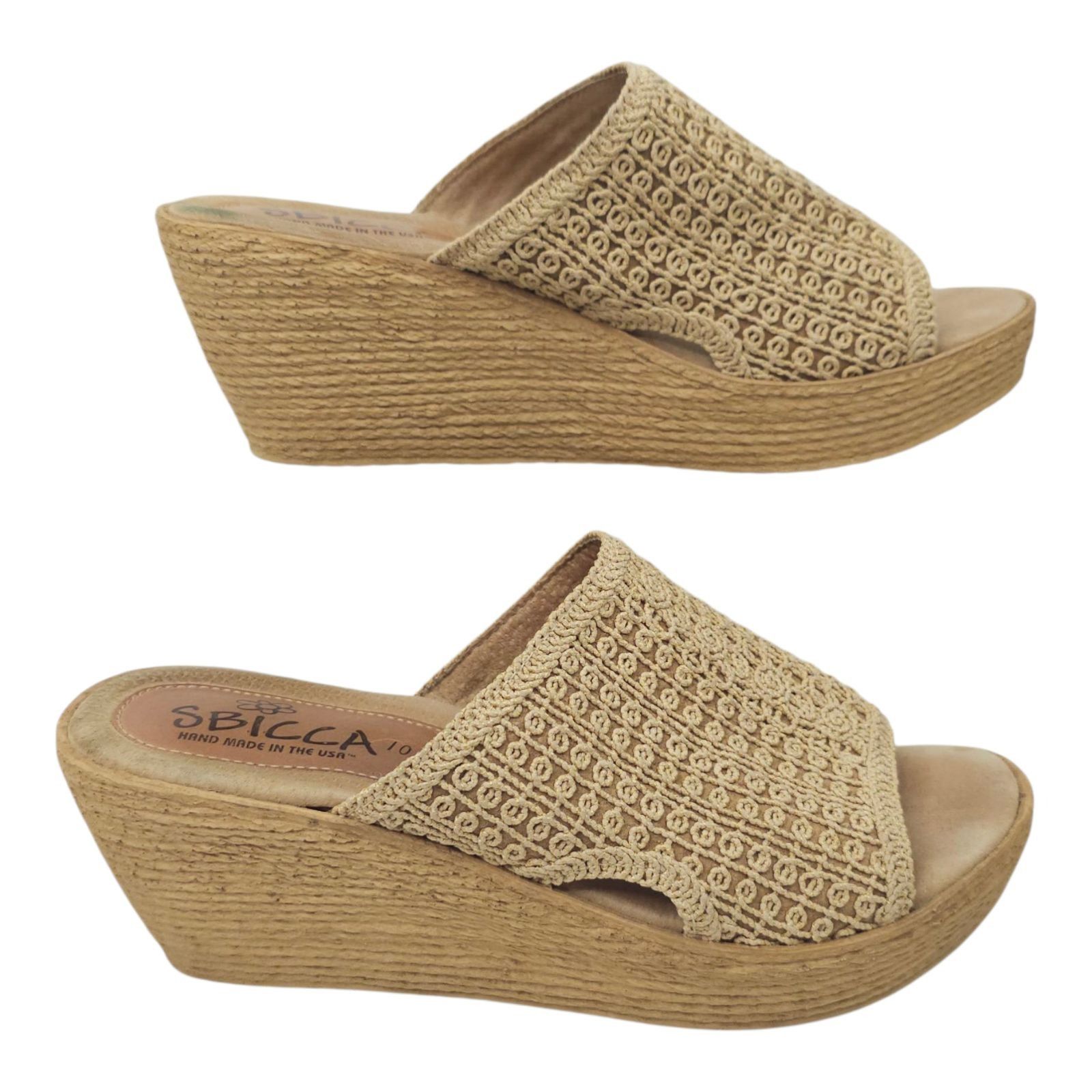 Other Sbicca Platform Wedge Slide Sandal 10 Espadrille Casual Slip Size US 10 / IT 40 - 12 Thumbnail