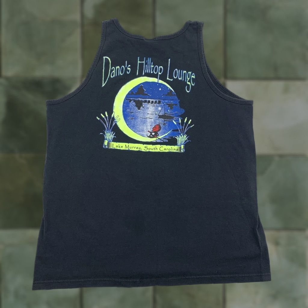 Anvil Danos Hilltop Lounge Tank Top Men L Black Lake Murray Y2K Vintage Tank Top Shirt Adult Large Black Lake Murray Y2K Mens Size US L / EU 52-54 / 3 - 1 Thumbnail