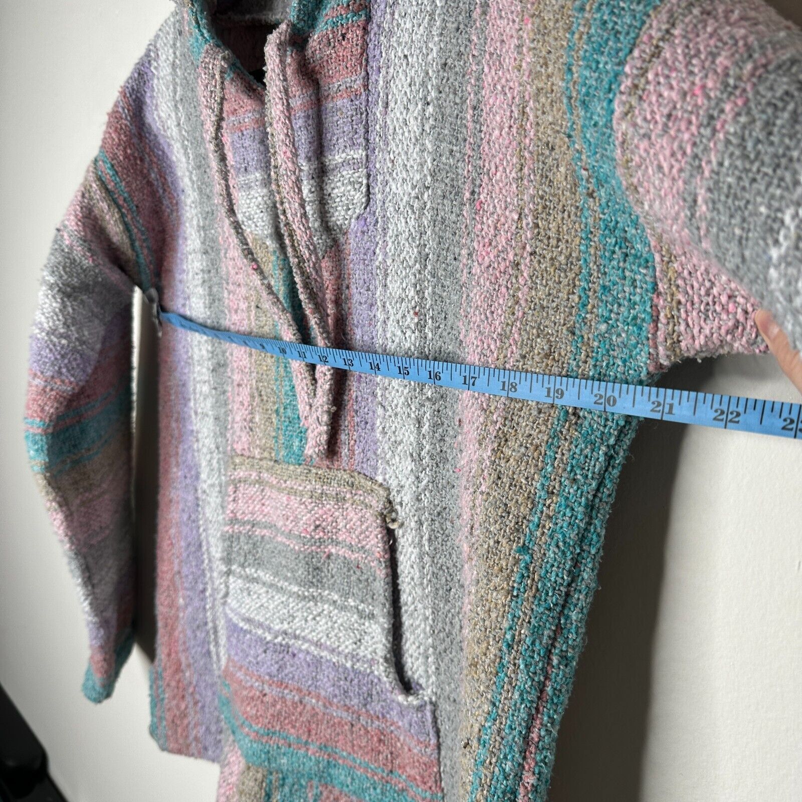 Other San Jose Pink Aqua Stripe Pullover Blanket Pocket Hoodie L Size L / US 10 / IT 46 - 6 Thumbnail