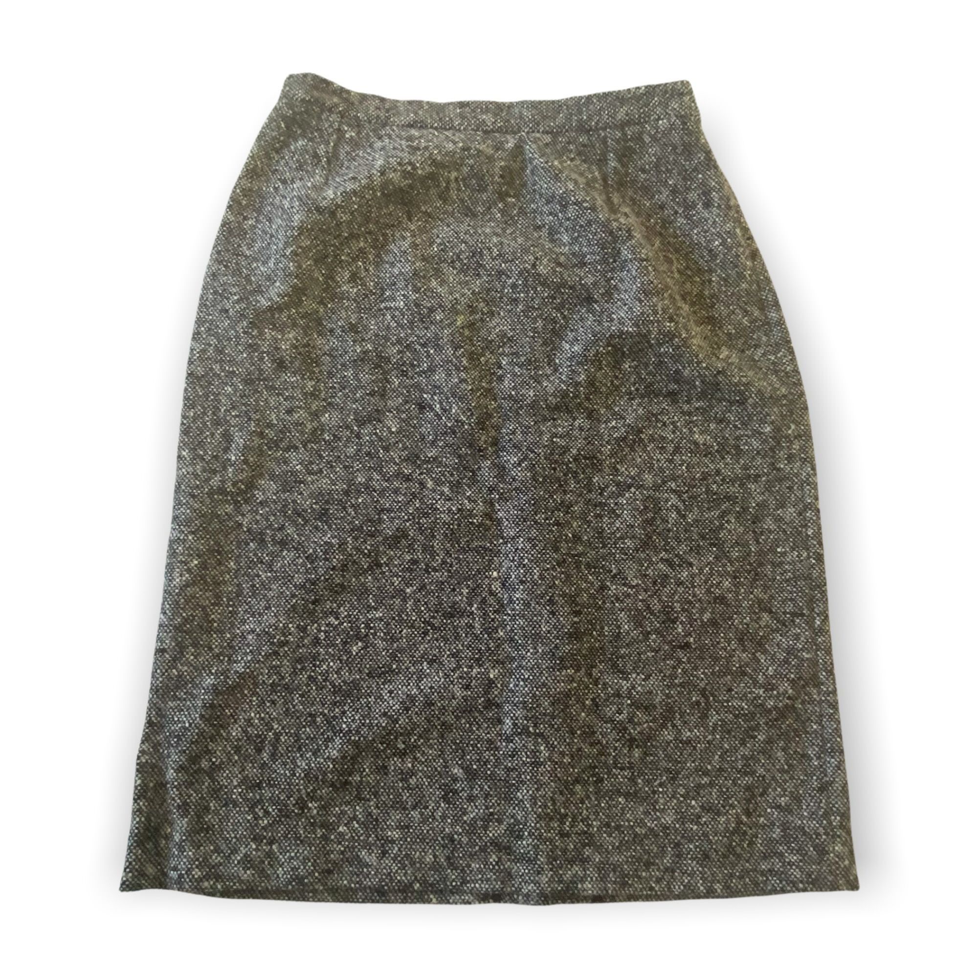 Prada Prada FW2007 Wool Tweed Pencil Skirt IT 46 Black White Made Size 32" / US 10 / IT 46 - 4 Thumbnail