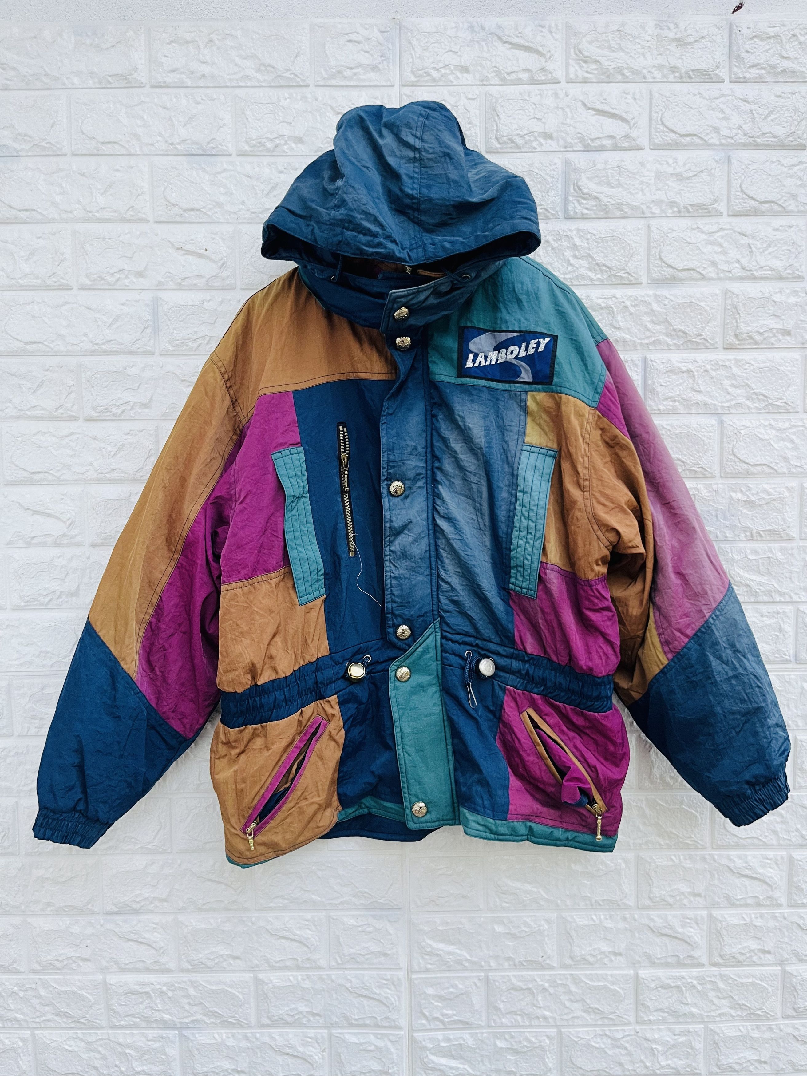 Japanese Brand × Vintage Vintage Lamboley Multicolour Streetwear Style Ski Jacket Size US L / EU 52-54 / 3 - 1 Thumbnail
