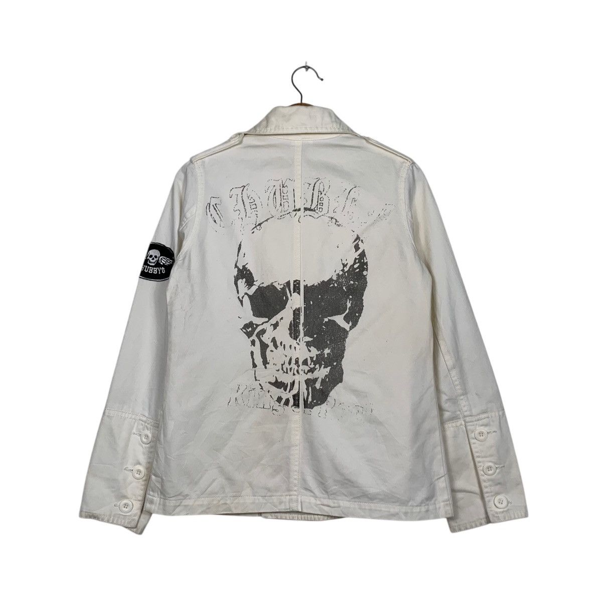 Japanese Brand × Vintage ☀️Rare!!Chubbygang skull white jacket Made in Japan Size US S / EU 44-46 / 1 - 1 Thumbnail