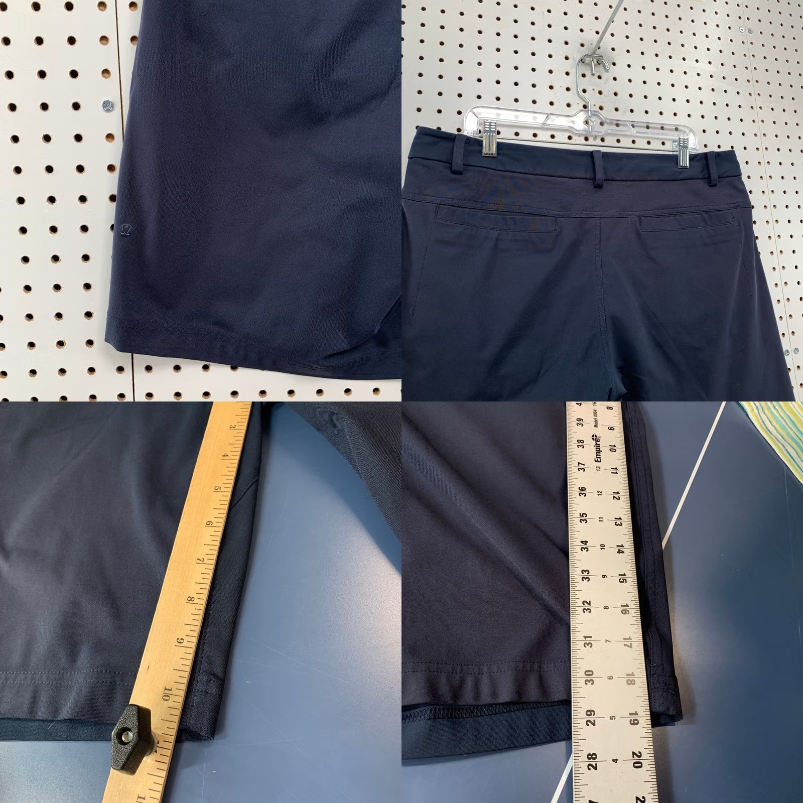 Lululemon Lululemon Commission Shorts Mens 37 Navy Blue Chino Performance Golf Quick Dry Stretch Breathable Pockets 9in Inseam Casual Travel Mens Size US 37 - 8 Thumbnail