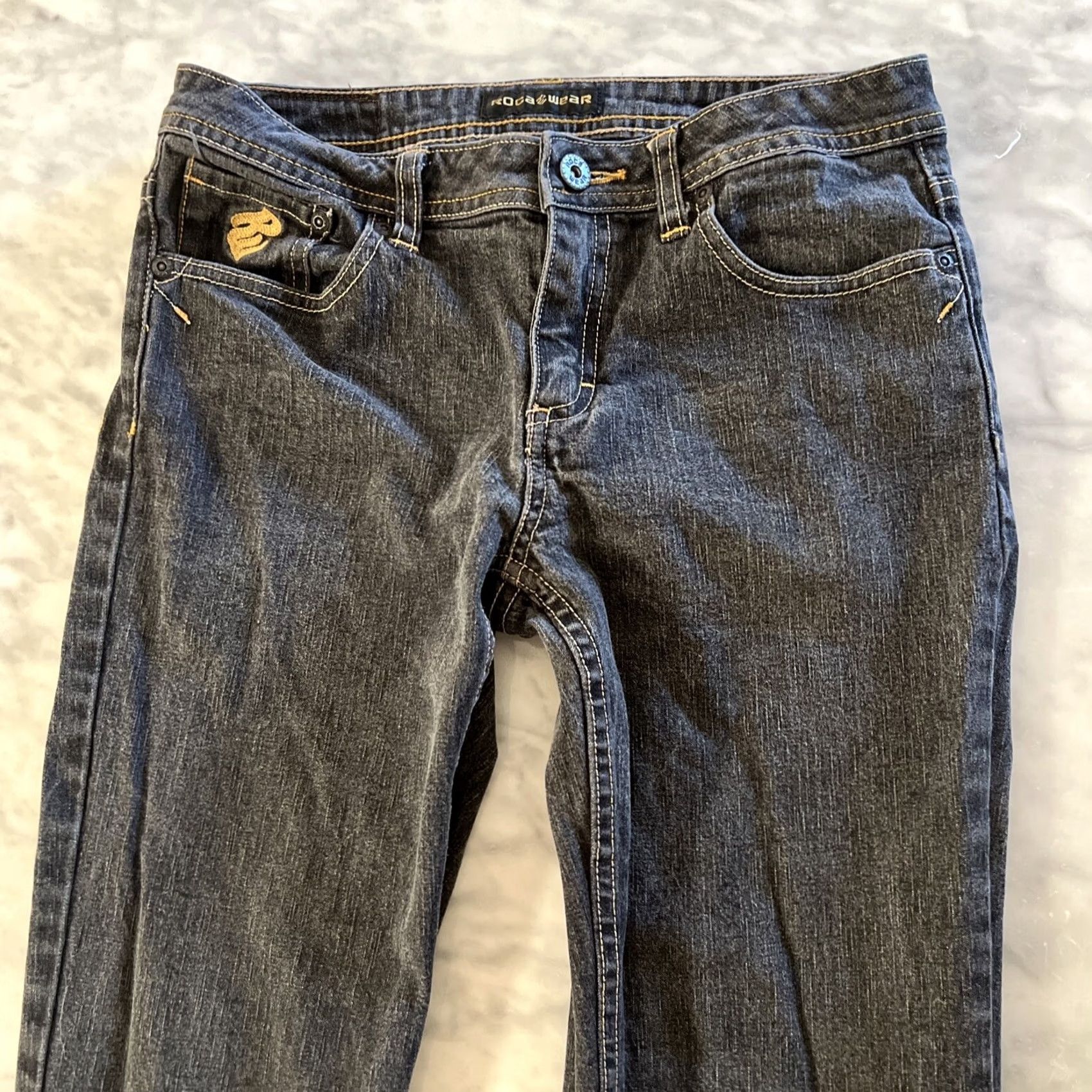 Rocawear VINTAGE Rocawear Black Jeans Women’s Size 5 Boot Cut Embroidered Denim Skinny Bootcut Womens Girls Size 27" / US 4 / IT 40 - 3 Thumbnail
