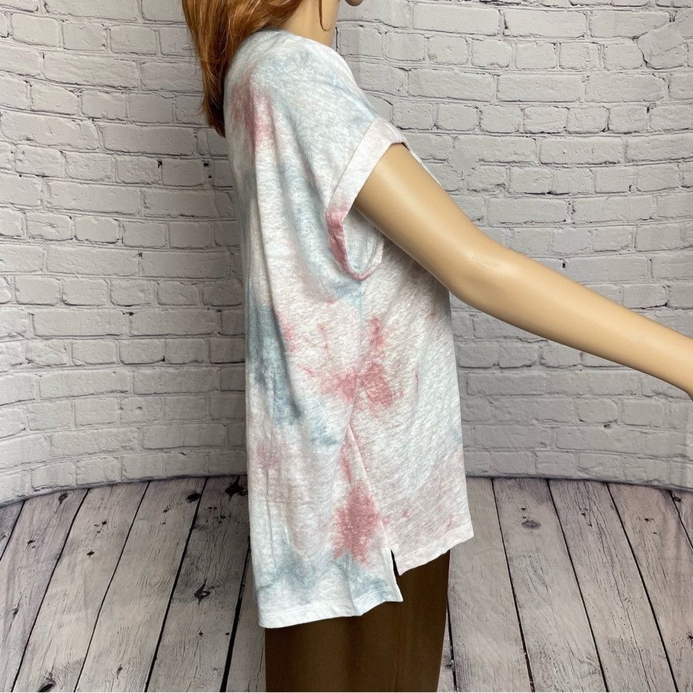 Cynthia Rowley NWT New Cynthia Rowley Tie Dye Short Sleeve Linen Top Size Size S / US 4 / IT 40 - 3 Thumbnail