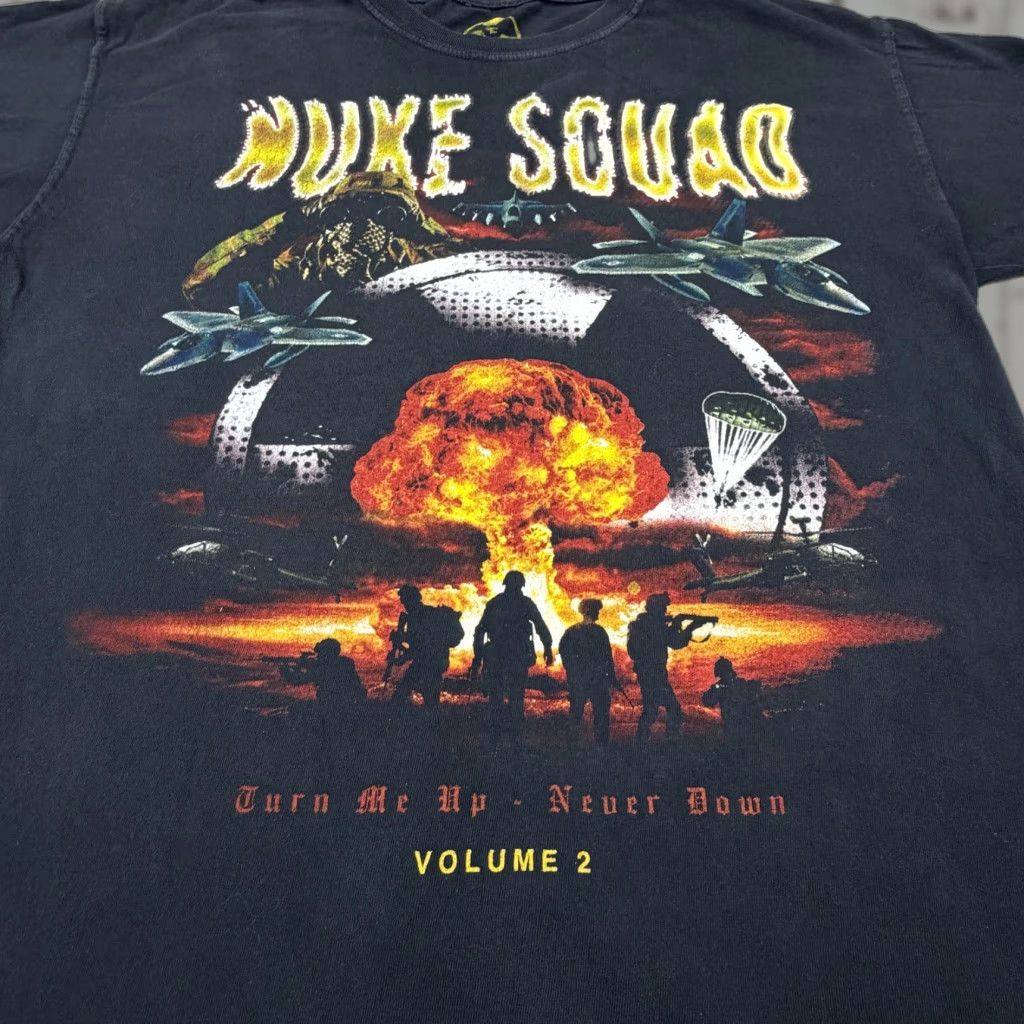 Vintage Nuke Squad Shirt Mens Large Black Turn Me Up Never Down Volume 2 Tee Graphic USA Size US L / EU 52-54 / 3 - 1 Thumbnail