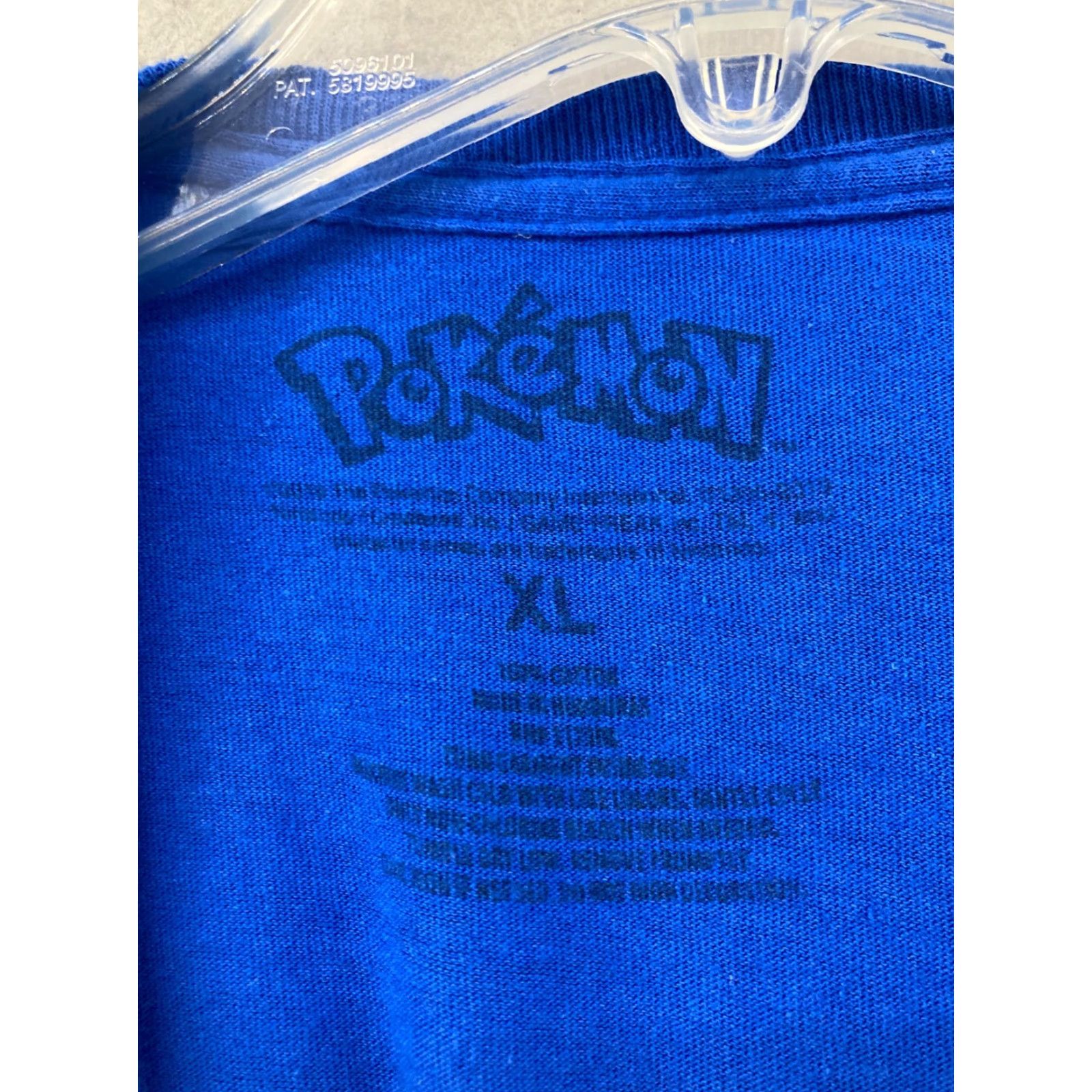 Vintage Pokemon TShirt Men XL Blue Pokeball Graphic Print Anime Shirt Adult Regular Cotton Jersey Short Sleeve Crew Neck Size US XL / EU 56 / 4 - 5 Thumbnail