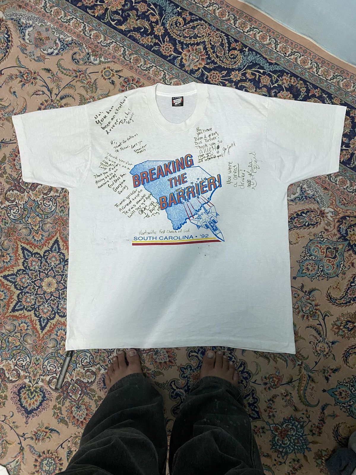 Vintage Vintage south carolina 1992 With Utografh Pilot 🚀 Size US XXL / EU 58 / 5 - 2 Thumbnail