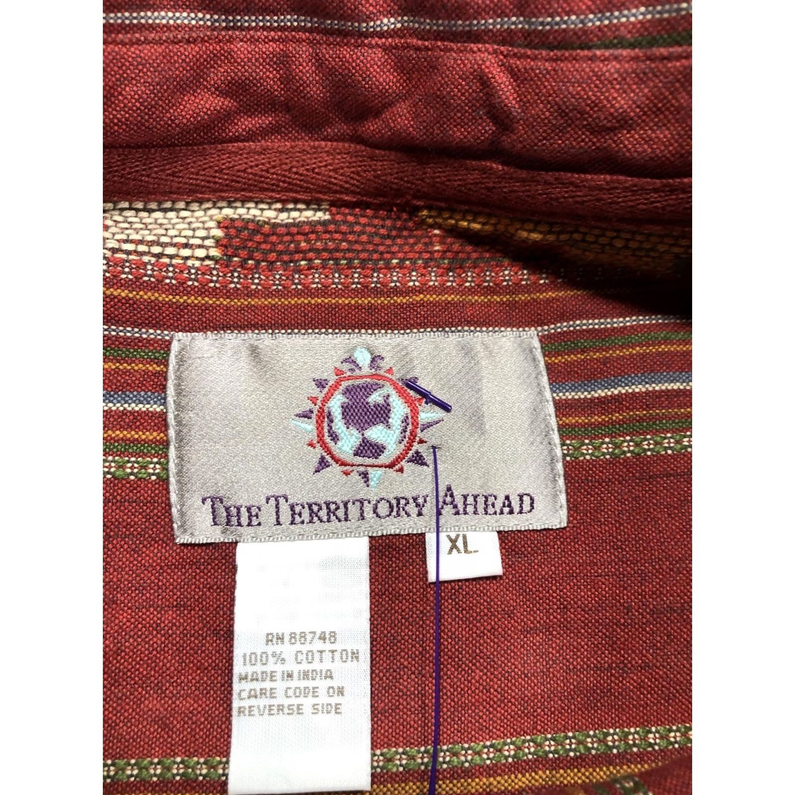 The Territory Ahead The Territory Ahead Shirt Mens XL Multicolor Stripe Long Sleeve Button Up Western Size US XL / EU 56 / 4 - 7 Thumbnail