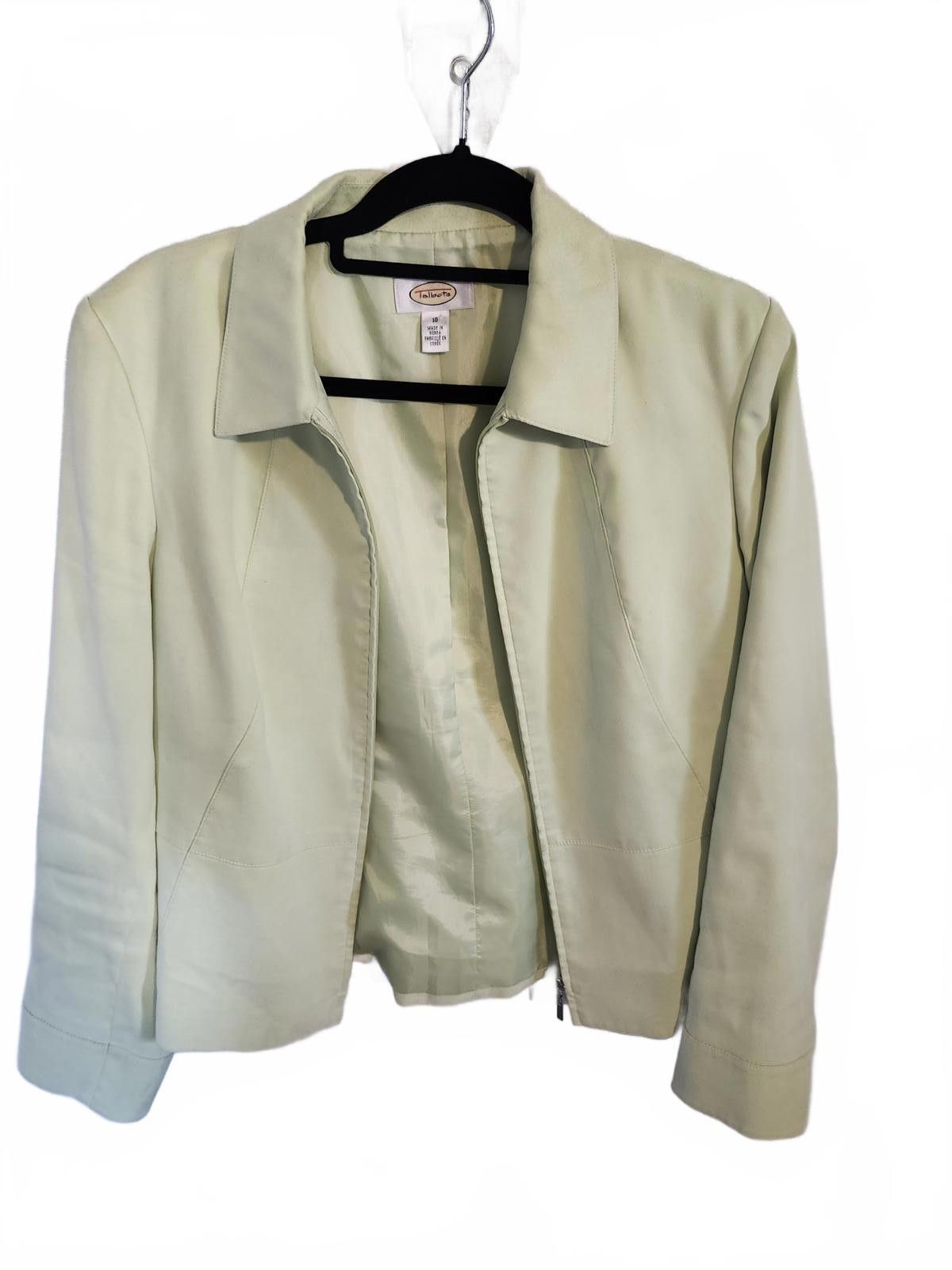 Designer Talbots green blazer Size L / US 10 / IT 46 - 1 Thumbnail