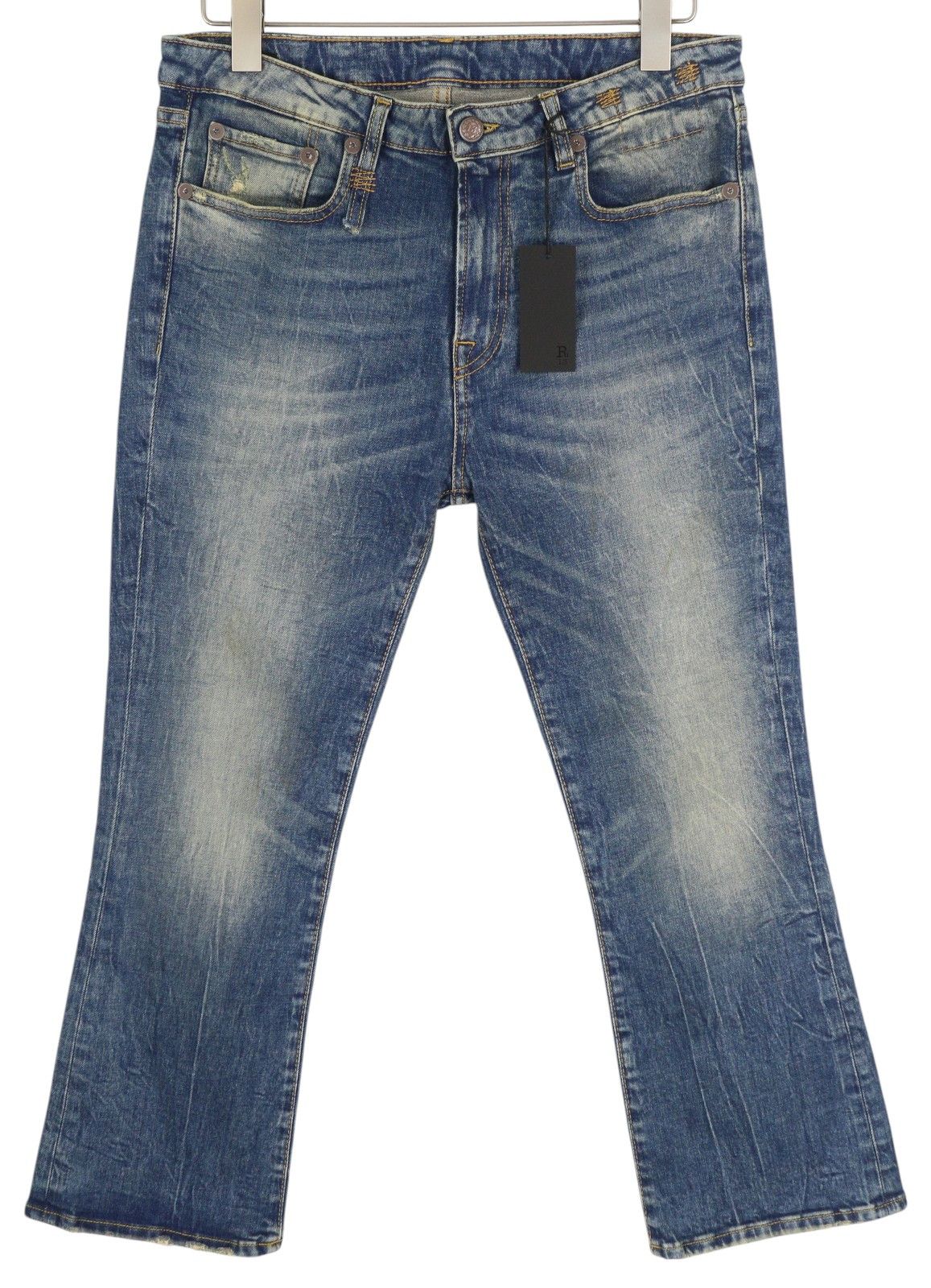 R13 KICK 30 Ankle Cropped Washed Blue Kelly Stretch 84492 Size 30" / US 8 / IT 44 - 2 Thumbnail