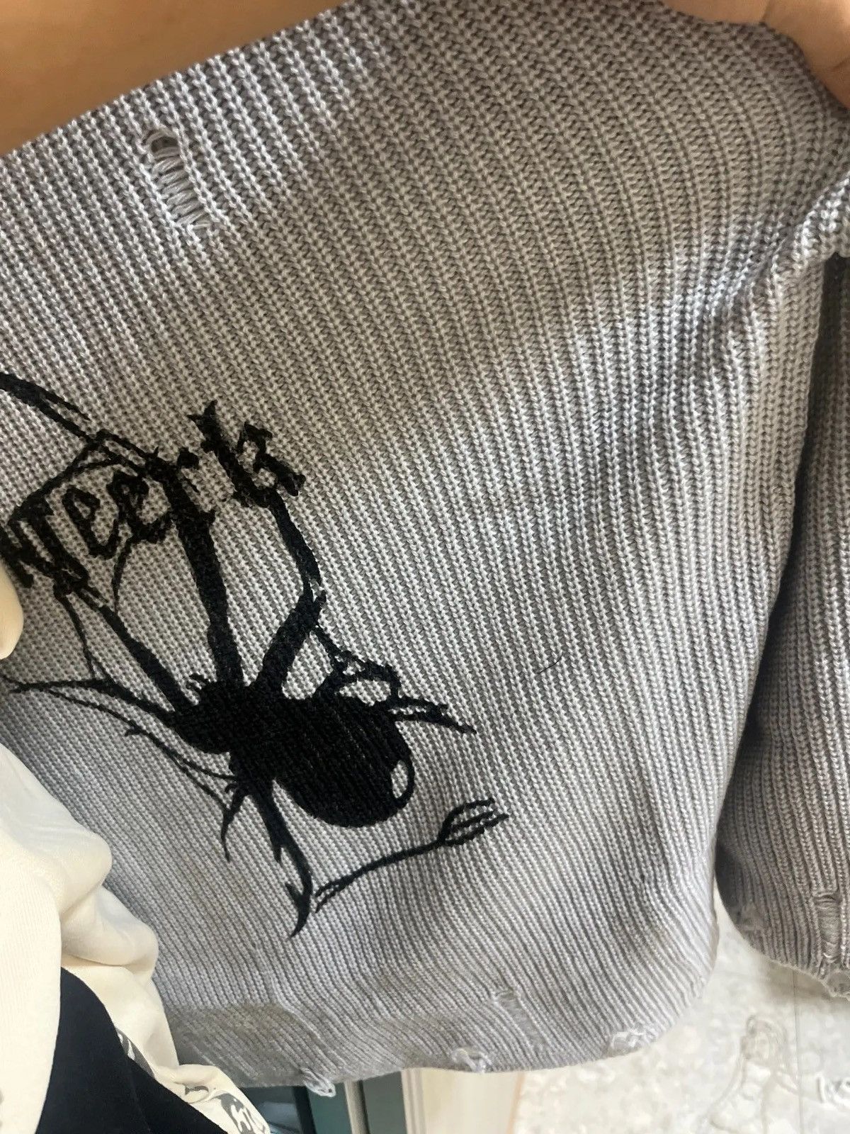 Vintage Sweater Pullover Spider print Gothic Grunge style Hip-hop Size US XL / EU 56 / 4 - 7 Thumbnail