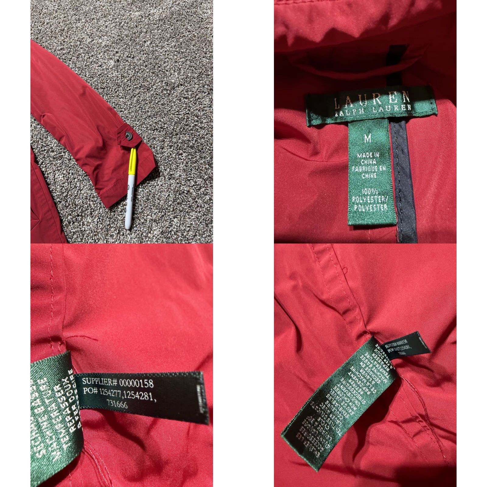 Ralph Lauren Lauren Ralph Lauren Jacket Trench Coat Womens Regular Size M Red Waterproof Long Zipper Softshell Logo Size M / US 6-8 / IT 42-44 - 8 Thumbnail