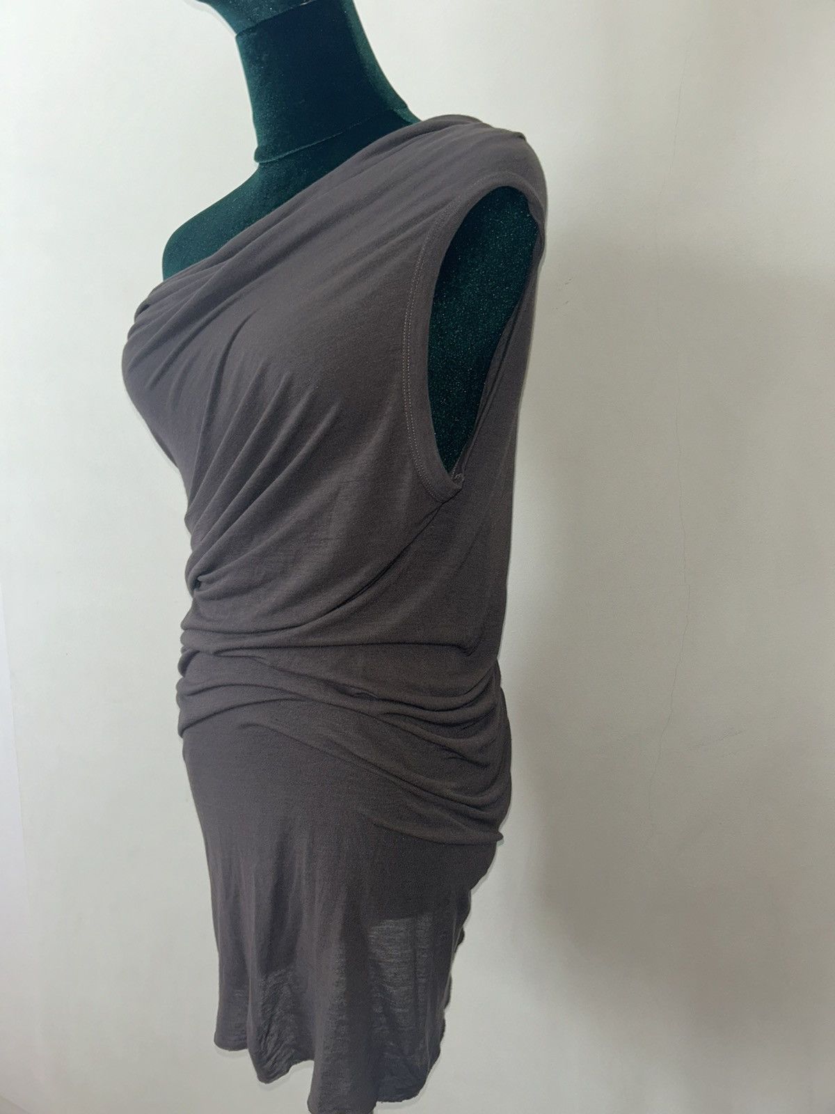 Designer × Rick Owens × Rick Owens Drkshdw One shoulder Rick Owen’s drkshdw long tank top Size L / US 10 / IT 46 - 2 Thumbnail