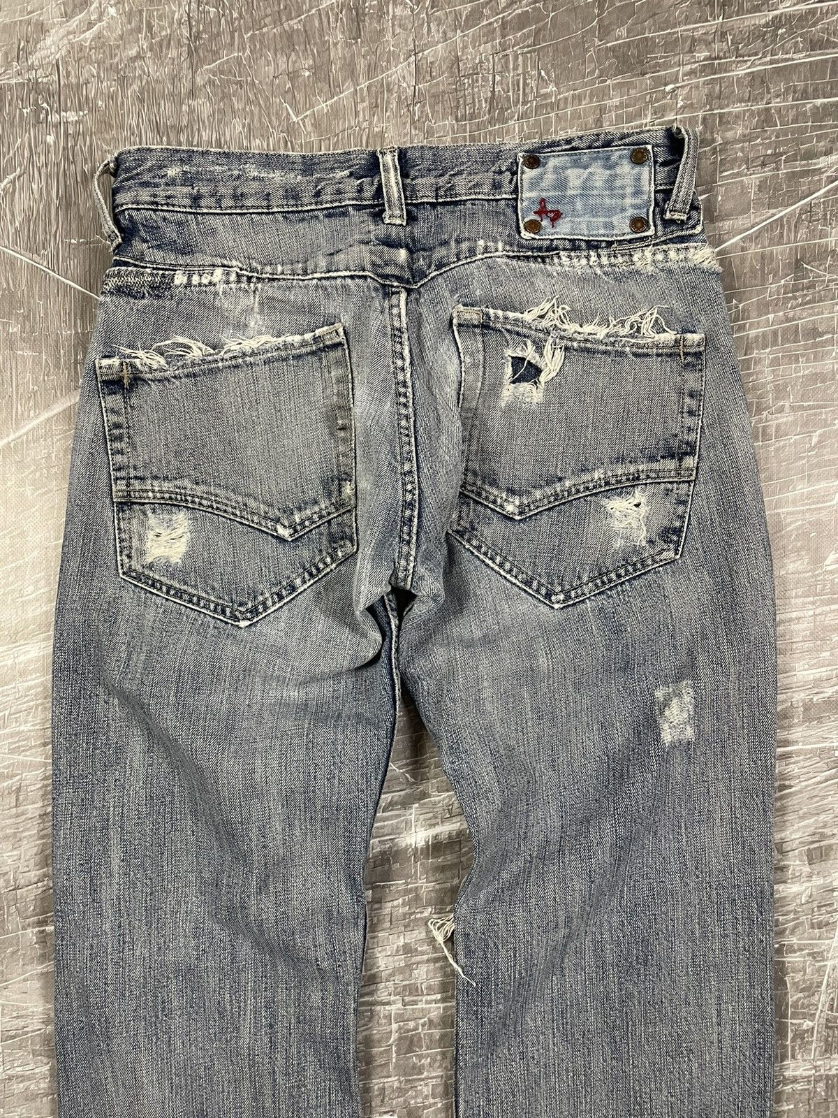 If Six Was Nine × Japanese Brand × KMRii Y2K Distressed Denim Jeans Tornado Mart Hysteric Punk Style Size US 31 - 13 Thumbnail