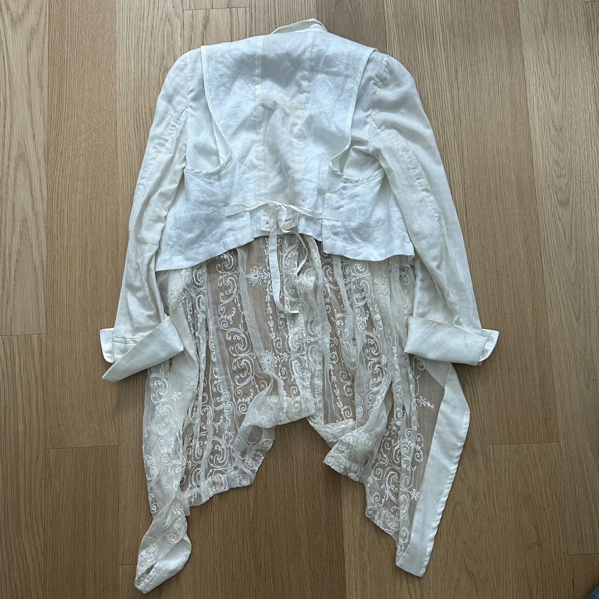 Ann Demeulemeester Ann Demeulemeester Off-White Cropped Lace Blazer Size XS / US 0-2 / IT 36-38 - 7 Thumbnail