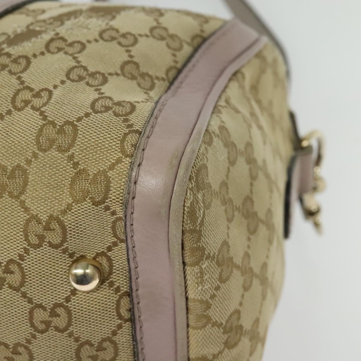 Gucci GUCCI GG Canvas Sherry Line Hand Bag Beige Gold Size ONE SIZE - 15 Thumbnail