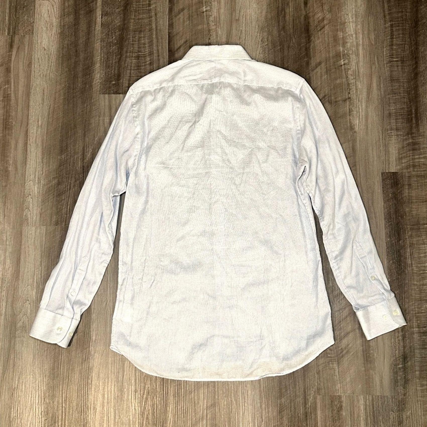 Suitsupply Suitsupply Cotonificio Albini Egyptian Cotton Long Sleeve Button Down - 42/16.5, White, Men, L, Regular, Preowned, MS8441 Size US L / EU 52-54 / 3 - 3 Thumbnail