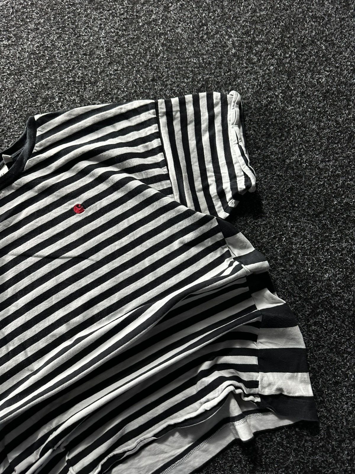 Carhartt × Vintage 🚨CARHARTT STRIPED LOGO B&W TEE TRUE RAP WORKWEAR Y2K Size US XS / EU 42 / 0 - 3 Thumbnail