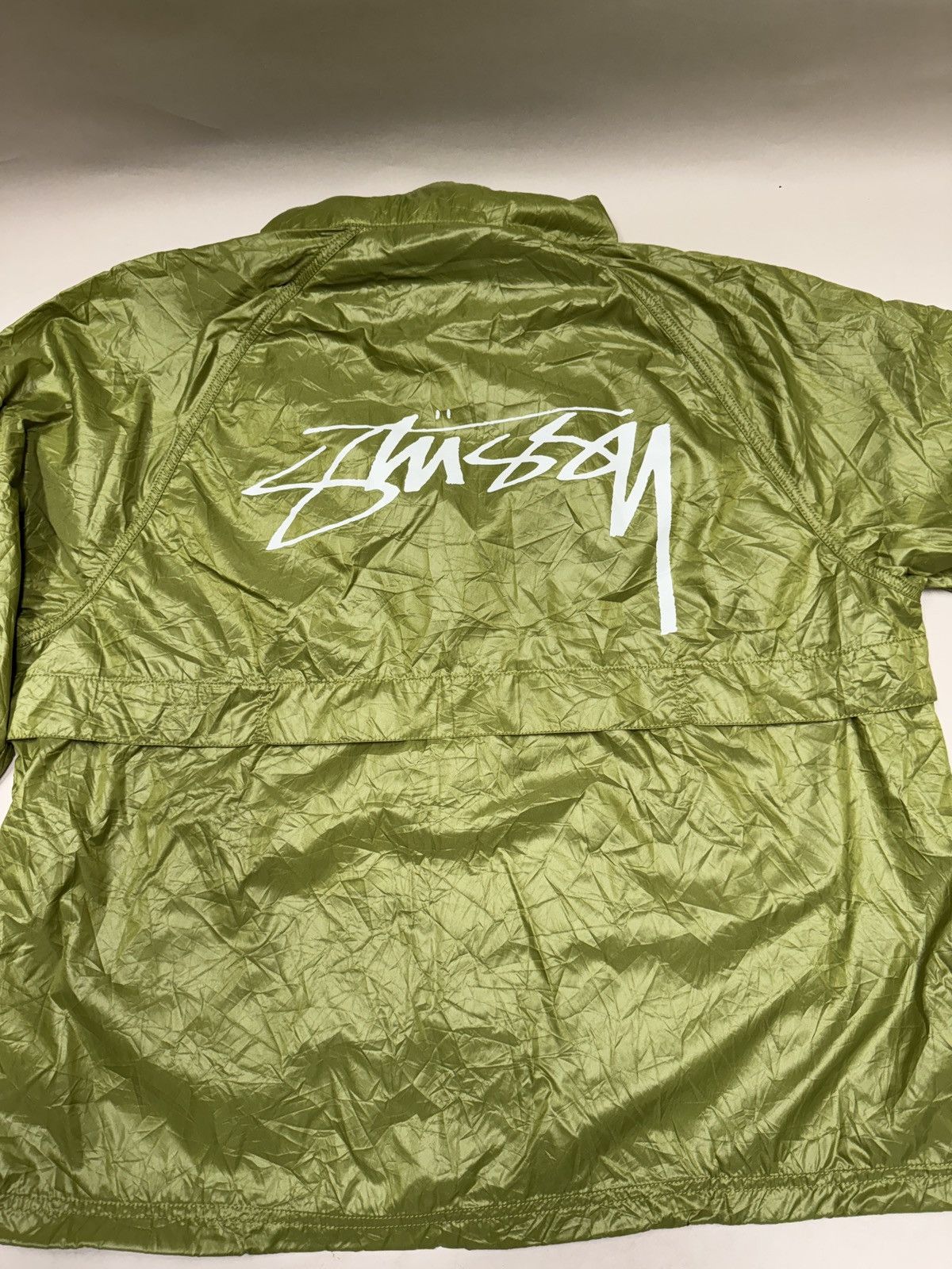 Stussy Stussy Beach Shell Wrinkled Nylon Jacket Olive DS L w