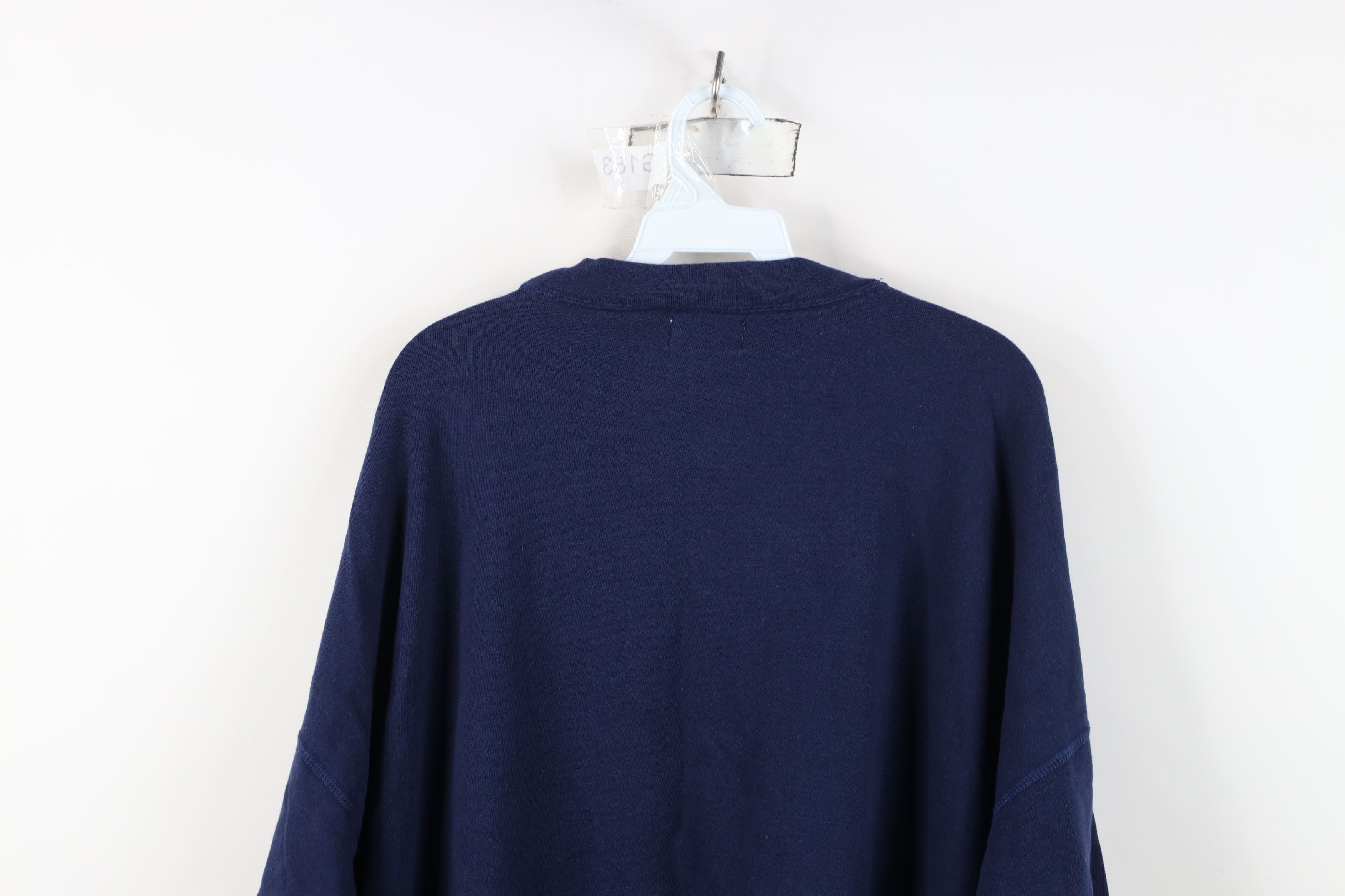 Vintage Deadstock Vintage 90s Streetwear Terry Sweatshirt Blue Size US XL / EU 56 / 4 - 10 Thumbnail