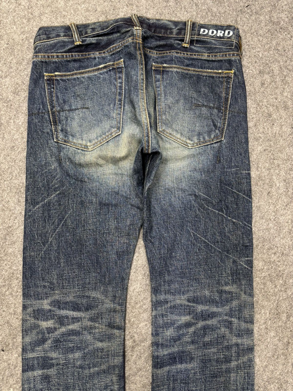 Japanese Brand 💥90s Denim Character💥DDRD Skinny Blue Wash Denim F640 Size US 33 - 21 Thumbnail