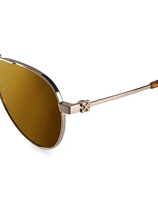 Off-White os11x0825 Size: OS / Ruston 57MM Aviator Sunglasses in Gold Size ONE SIZE - 3 Thumbnail