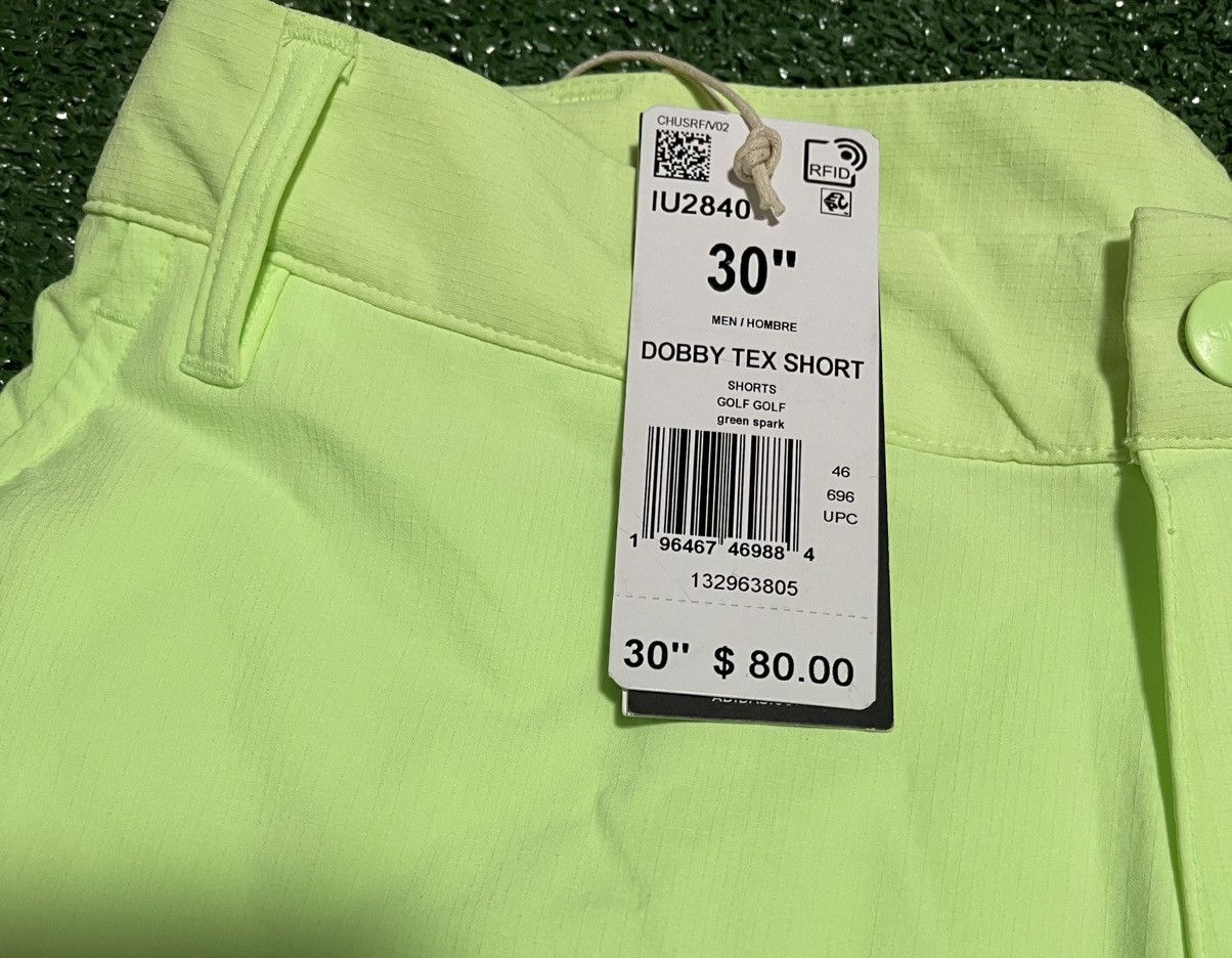 Adidas Adidas Golf Men Neon Green Dobby Tex Spark Performance Size US 30 / EU 46 - 2 Thumbnail