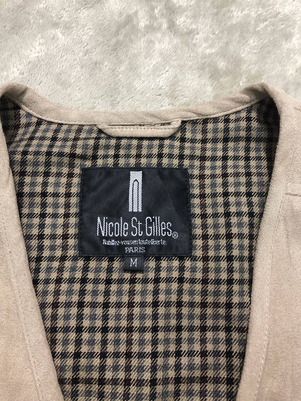 Japanese Brand × Vintage 💥Vintage Nicole St Gilles Multi Pocket Outdoor Suede Vest Size US M / EU 48-50 / 2 - 5 Thumbnail