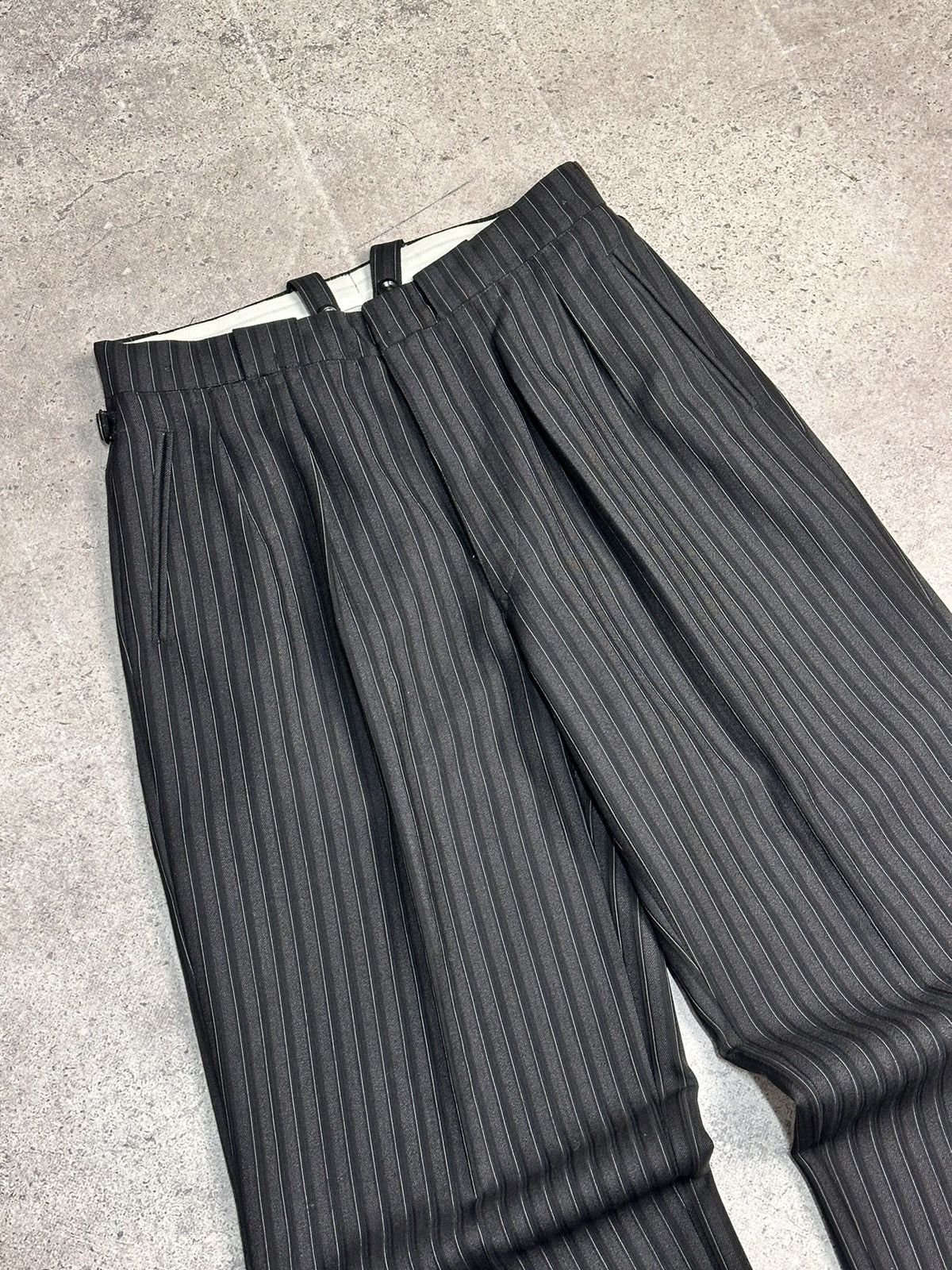Marithe + Francois Girbaud Military 80s France Pleated Black Pants Avantgarde Style Size US 34 / EU 50 - 4 Thumbnail