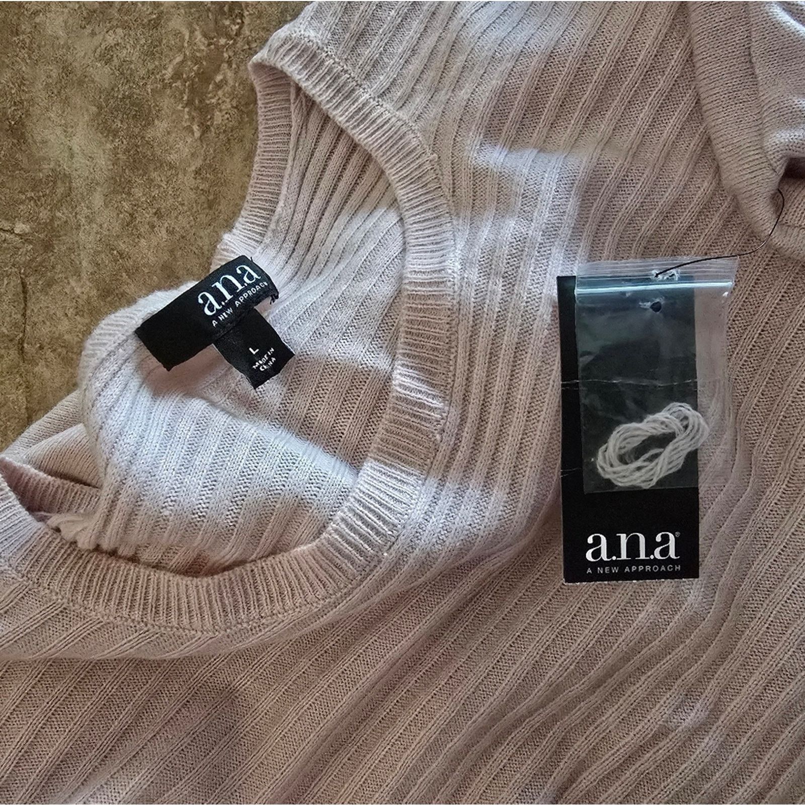 Other Rose Quartz | A.N.A. | Ribbed Sweater Size L / US 10 / IT 46 - 4 Thumbnail