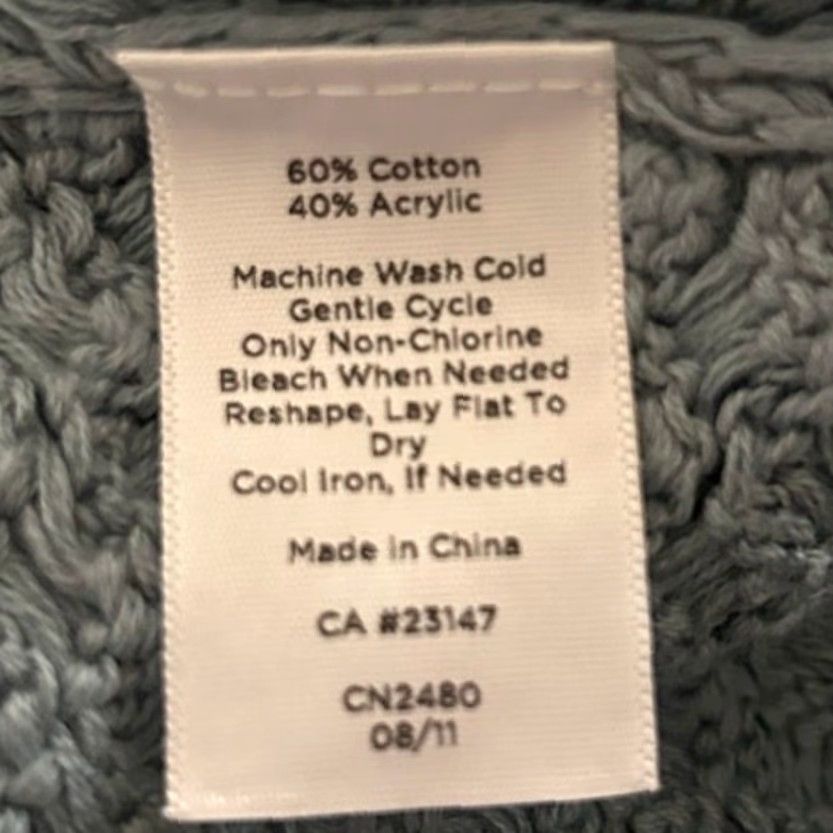 Vintage Talbots Womens Sweater Blue Boat Neck Chunky Knit Woven Long Sleeve XL Size XL / US 12-14 / IT 48-50 - 7 Thumbnail