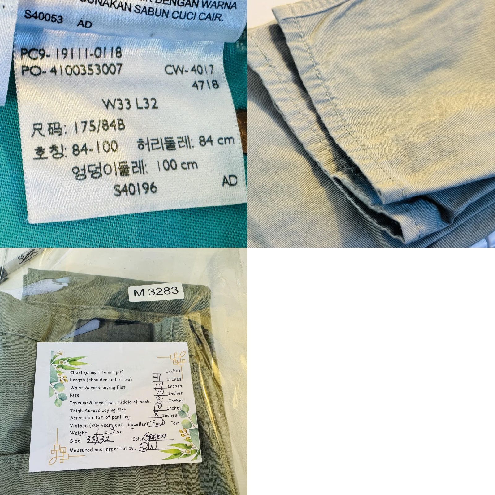 Levi's Levi's 511 Slim Taper Jeans Mens 33x32 Green Denim Zip Fly Mid Rise Slim Fit, 5-Pocket, Stretch, Regular Size Type, USA Size US 33 - 8 Thumbnail