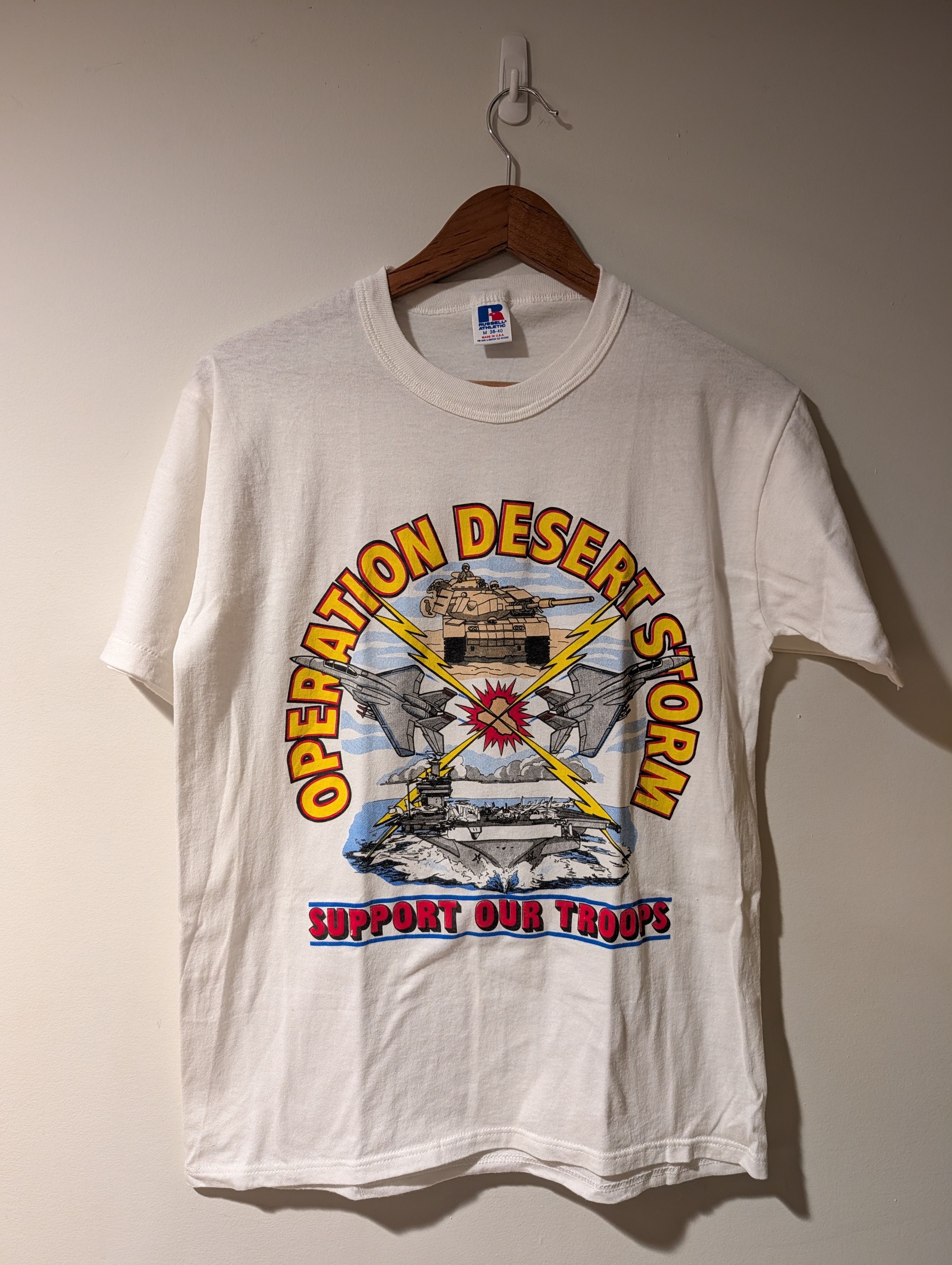 American Rag Vintage 90s Operation Desert Storm T-Shirt Russell Athletic Size US M / EU 48-50 / 2 - 1 Thumbnail