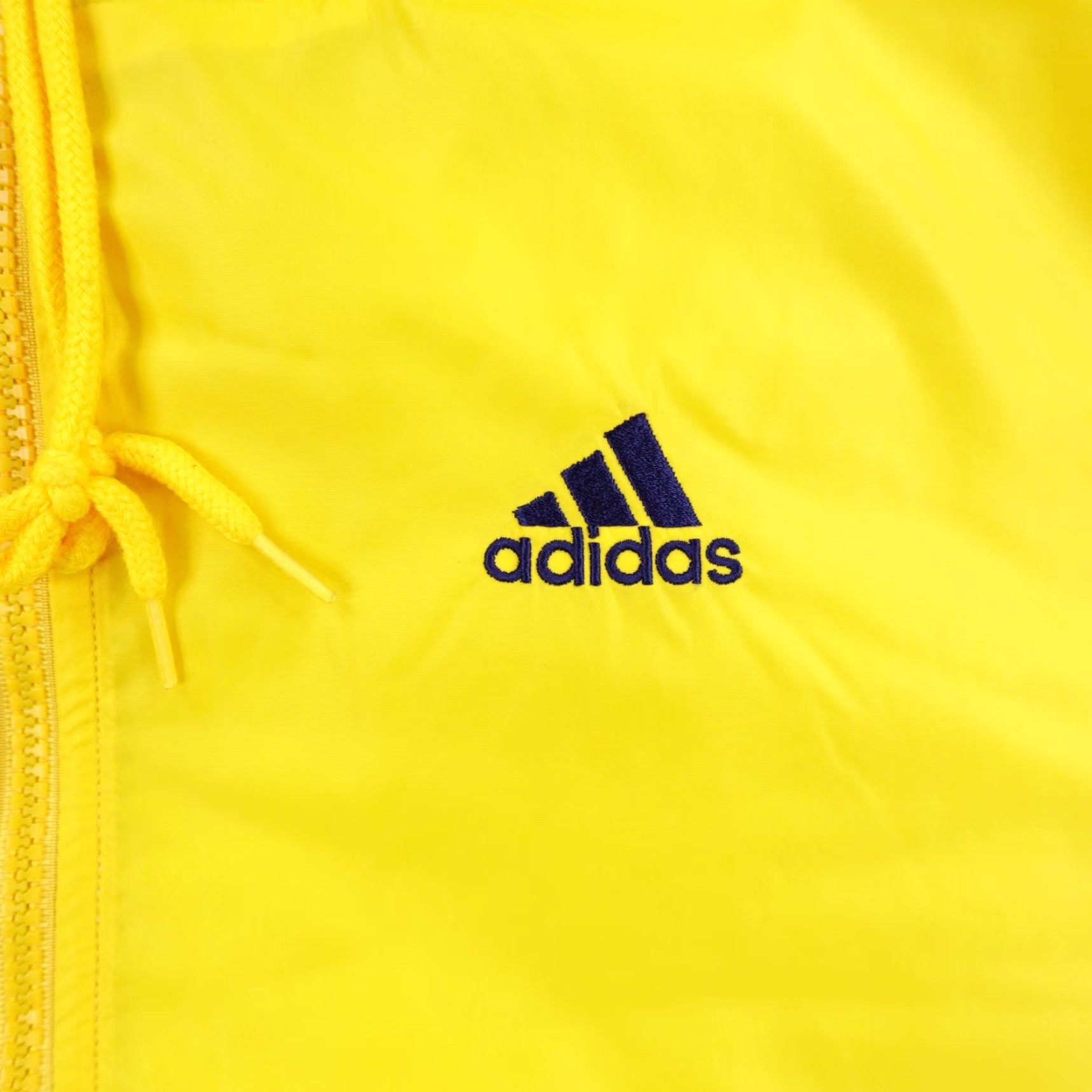 Adidas VINTAGE adidas Jacket Mens XL Yellow Hooded Fleece Lined Windbreaker Coat Y2K Size US XL / EU 56 / 4 - 3 Thumbnail