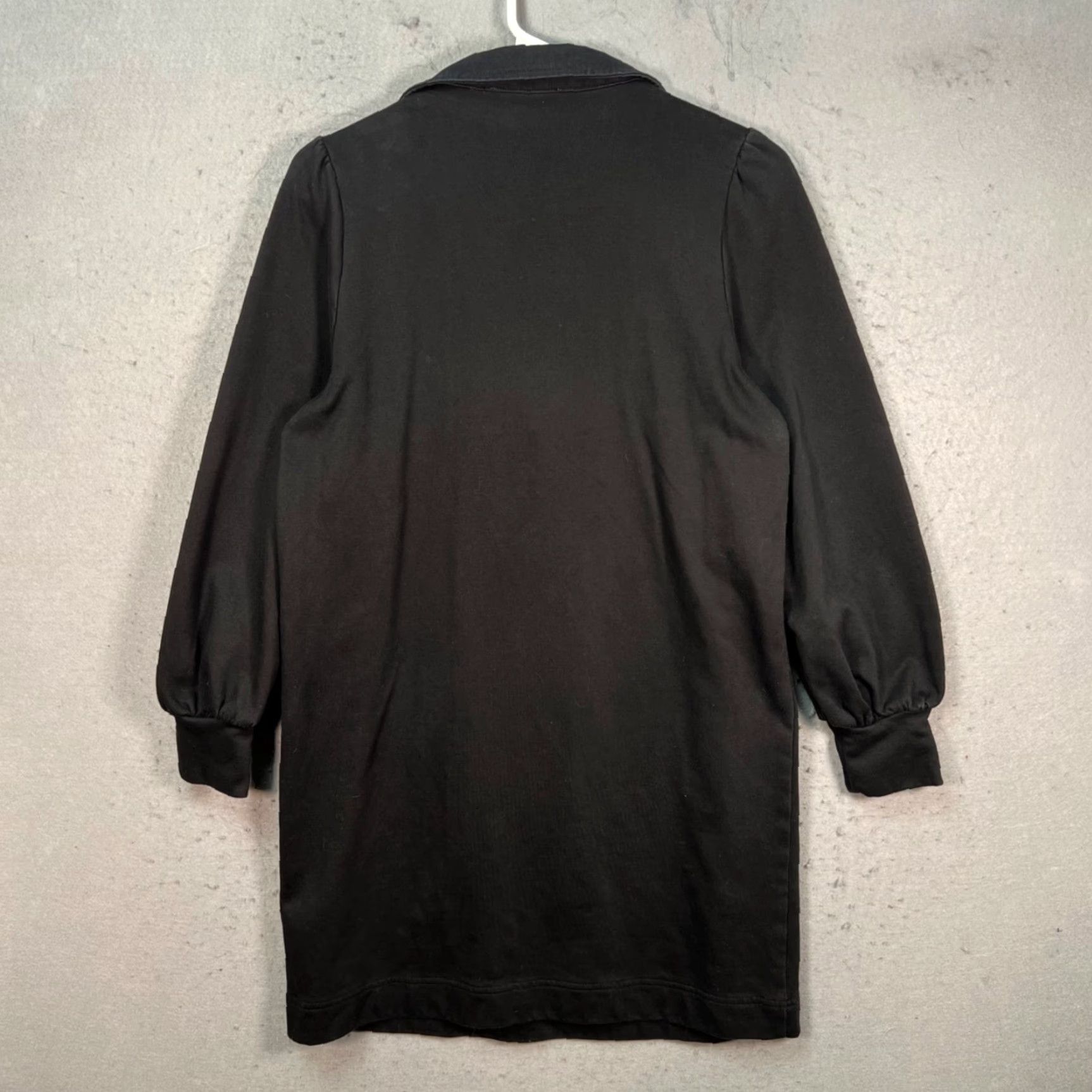 Vintage Pomander Place Womens Size Small Black Collared Long Sleeve Tunic Dress Shirt Dress Casual Size S / US 4 / IT 40 - 2 Thumbnail