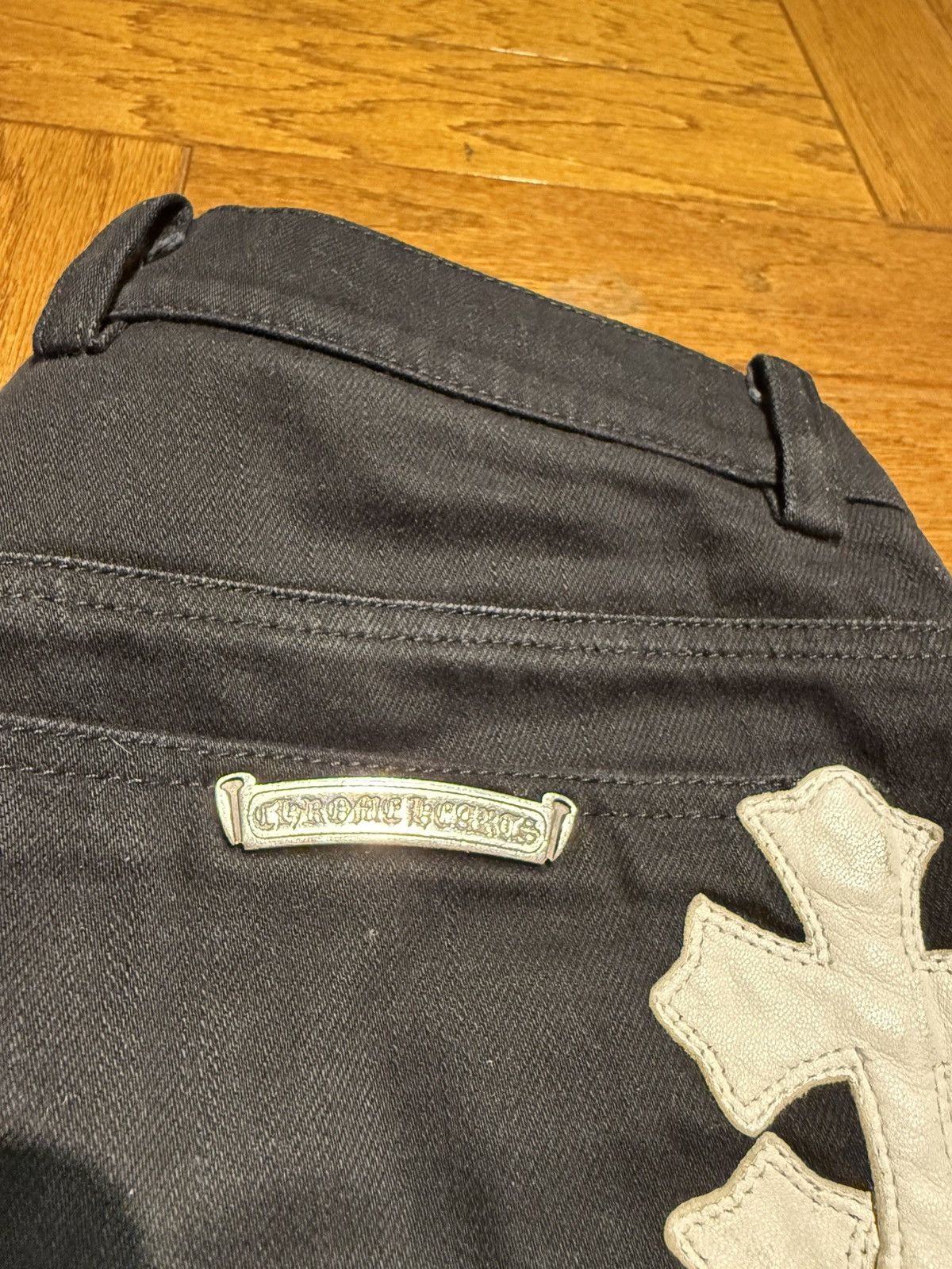 Chrome Hearts Vintage 1/1 Chrome Hearts White Leather Patch Denim Size US 32 / EU 48 - 5 Thumbnail
